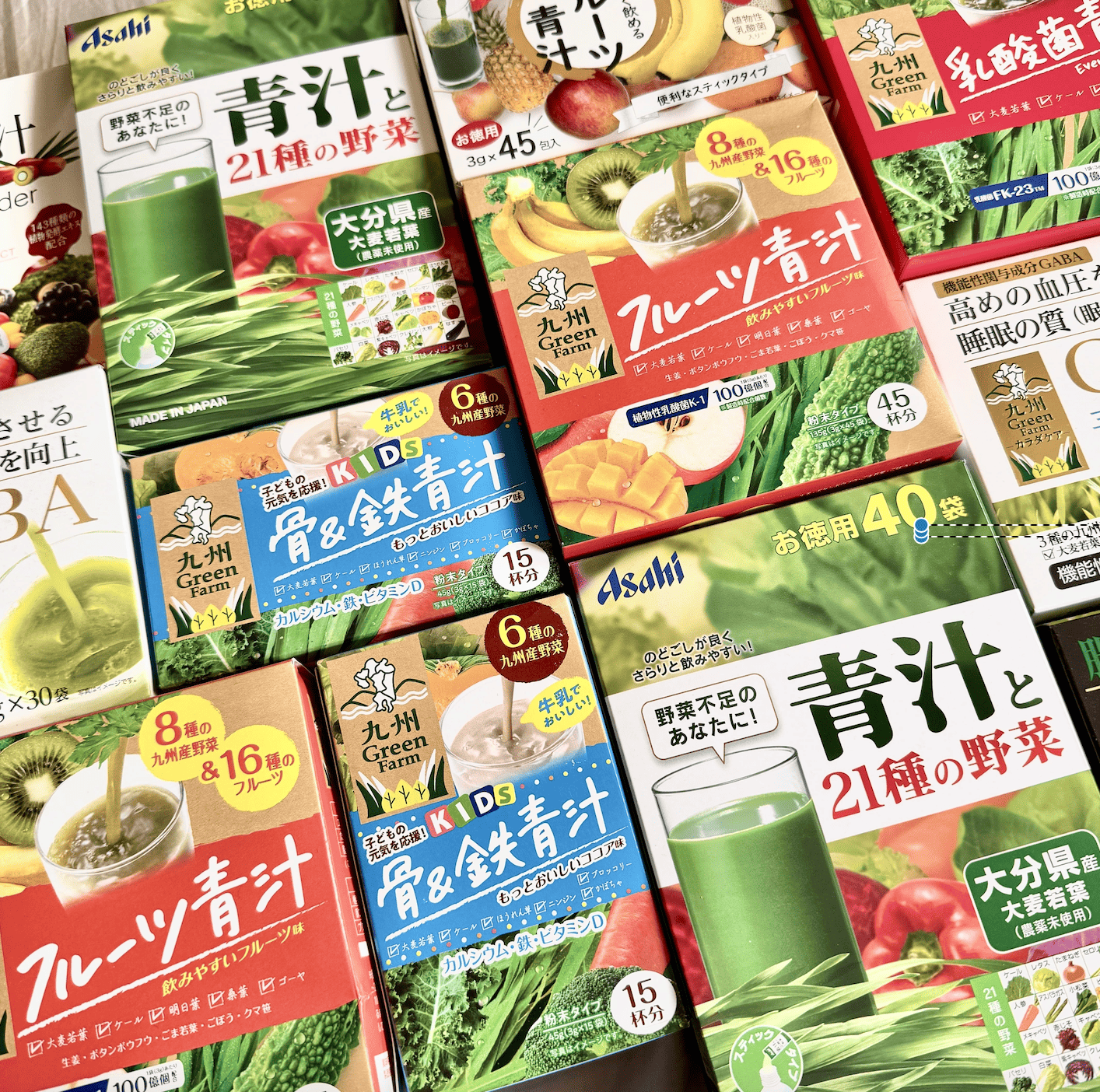 便秘寶物｜日本製 ASAHI GABA 蔬果酵素 82種蔬菜 乳酸菌 兒童鈣質加強青汁 比果昔好喝