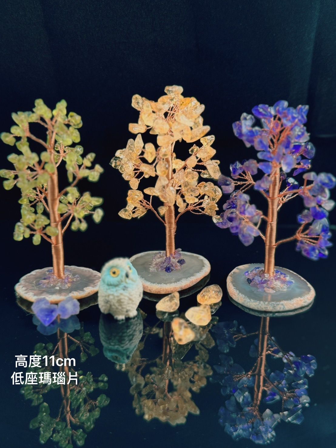 【天然晶礦水晶樹】水晶DIY 橄欖石 黃水晶 紫水晶 水晶樹擺件