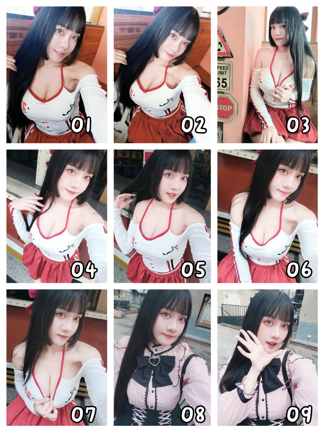 紅白美式+地雷系拍立得