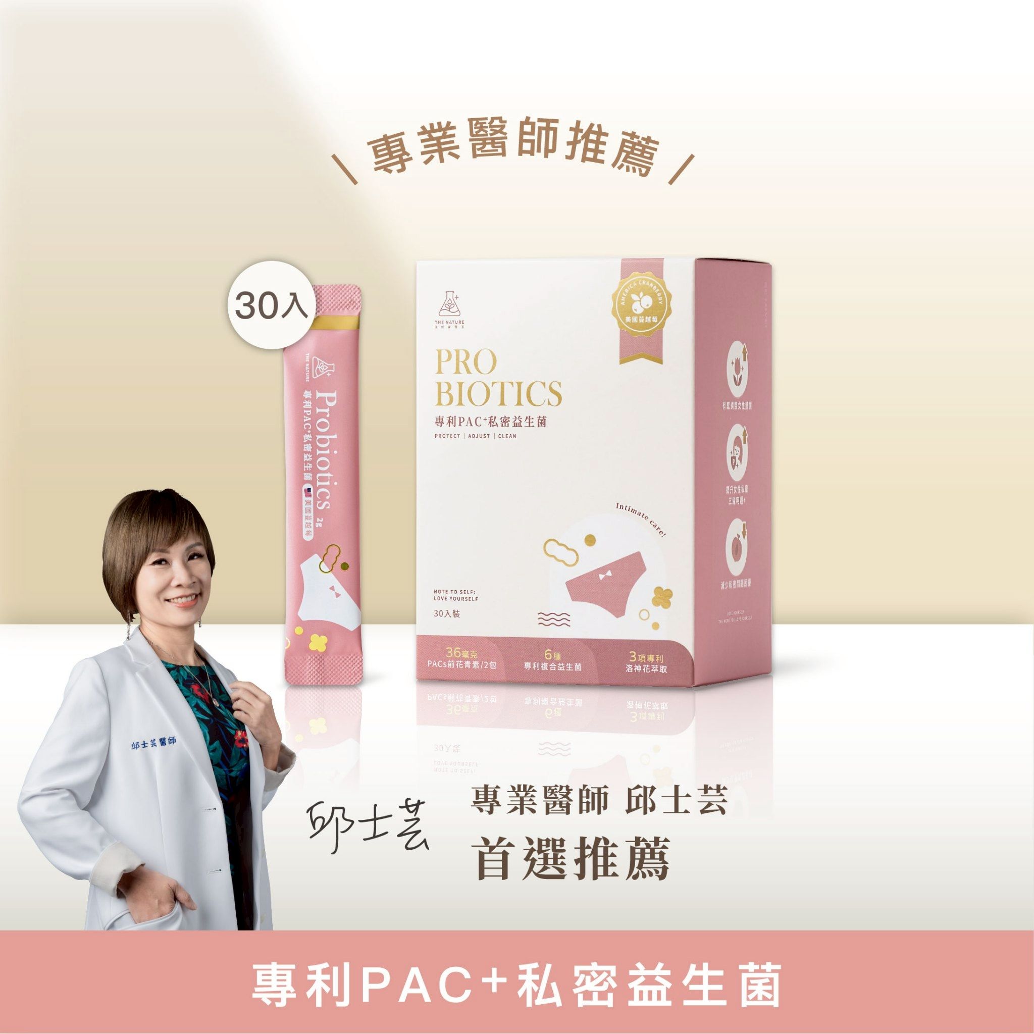 專業醫師推薦｜專利PAC+私密益生菌