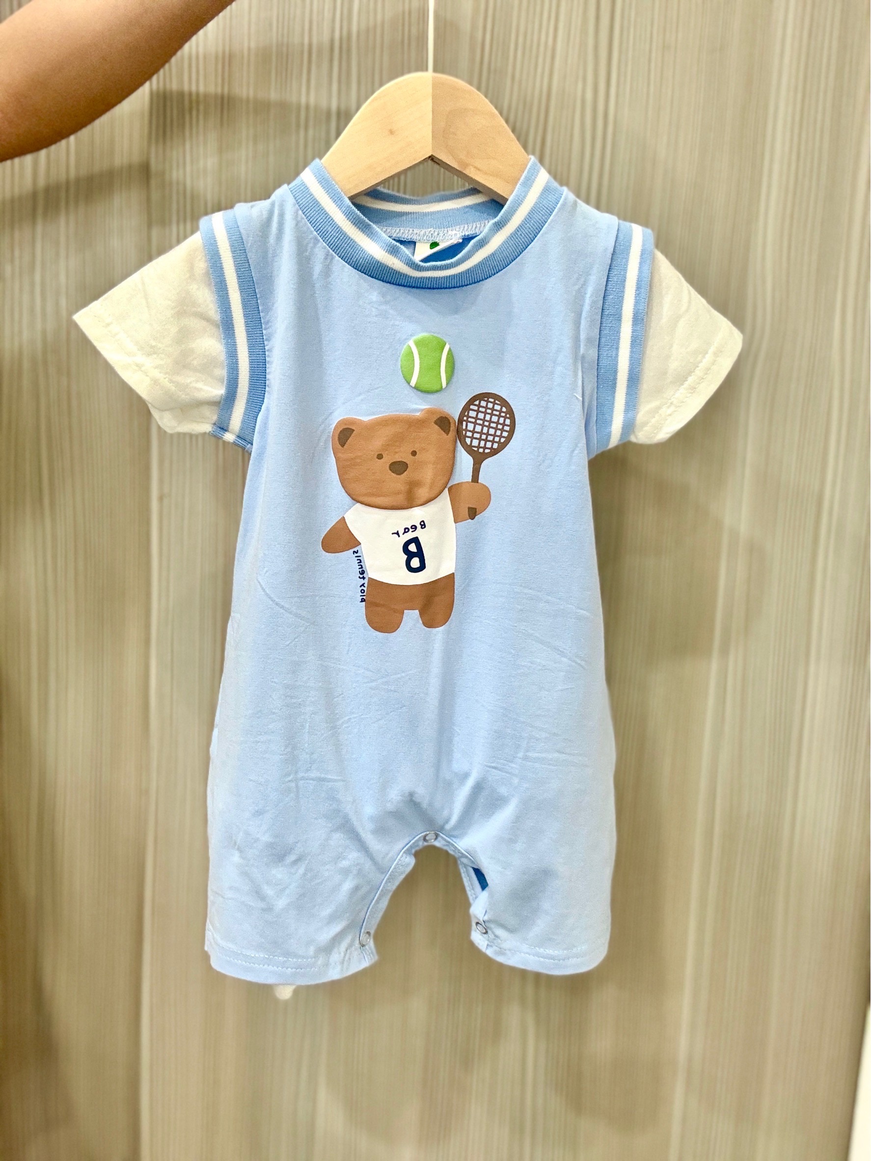 （現貨）網球小熊包屁衣