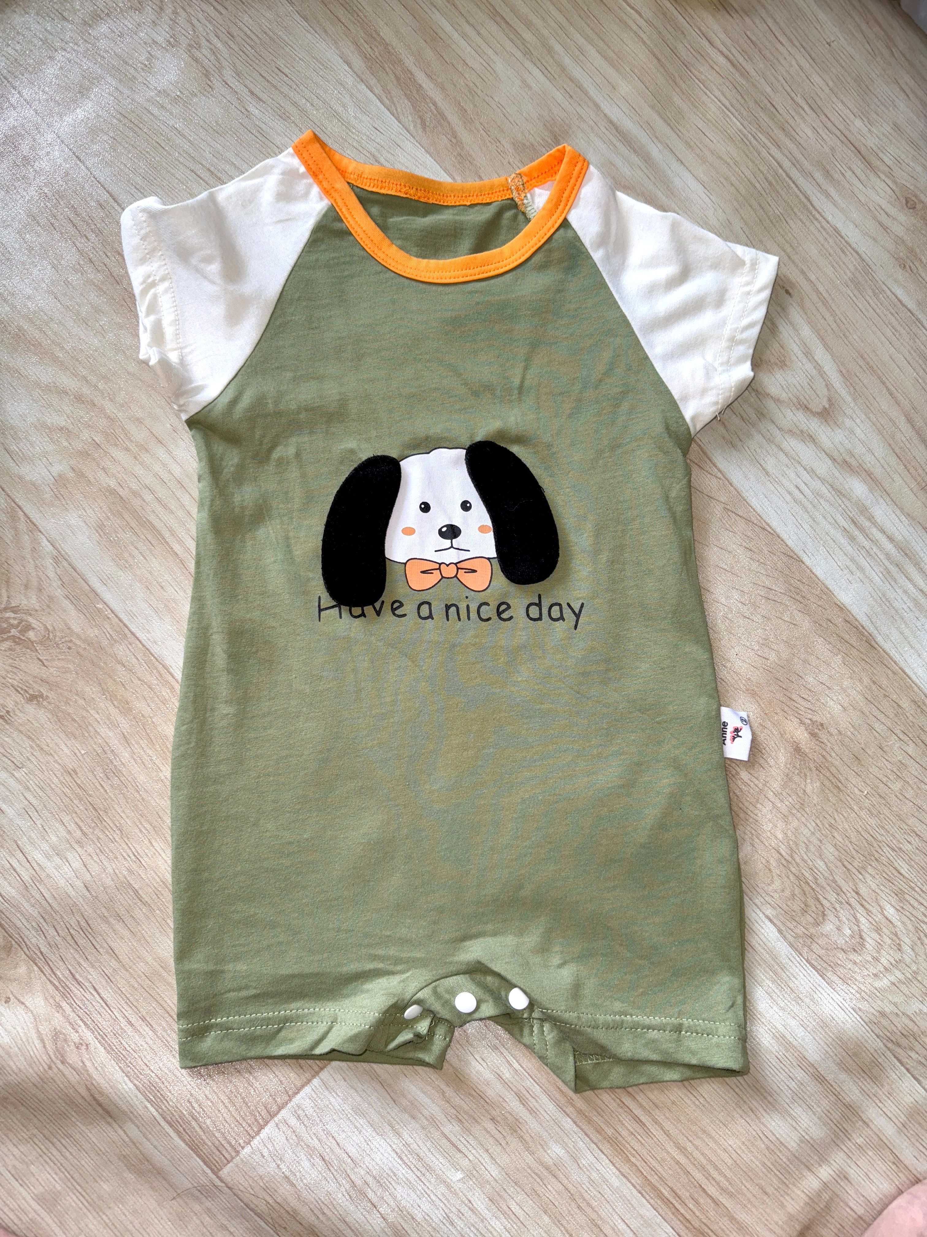 （現貨）立體狗狗耳朵爬服