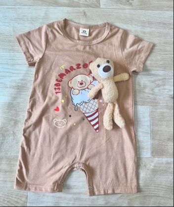 （現貨）熊熊娃娃爬服（熊娃娃是別針，可以拆掉）