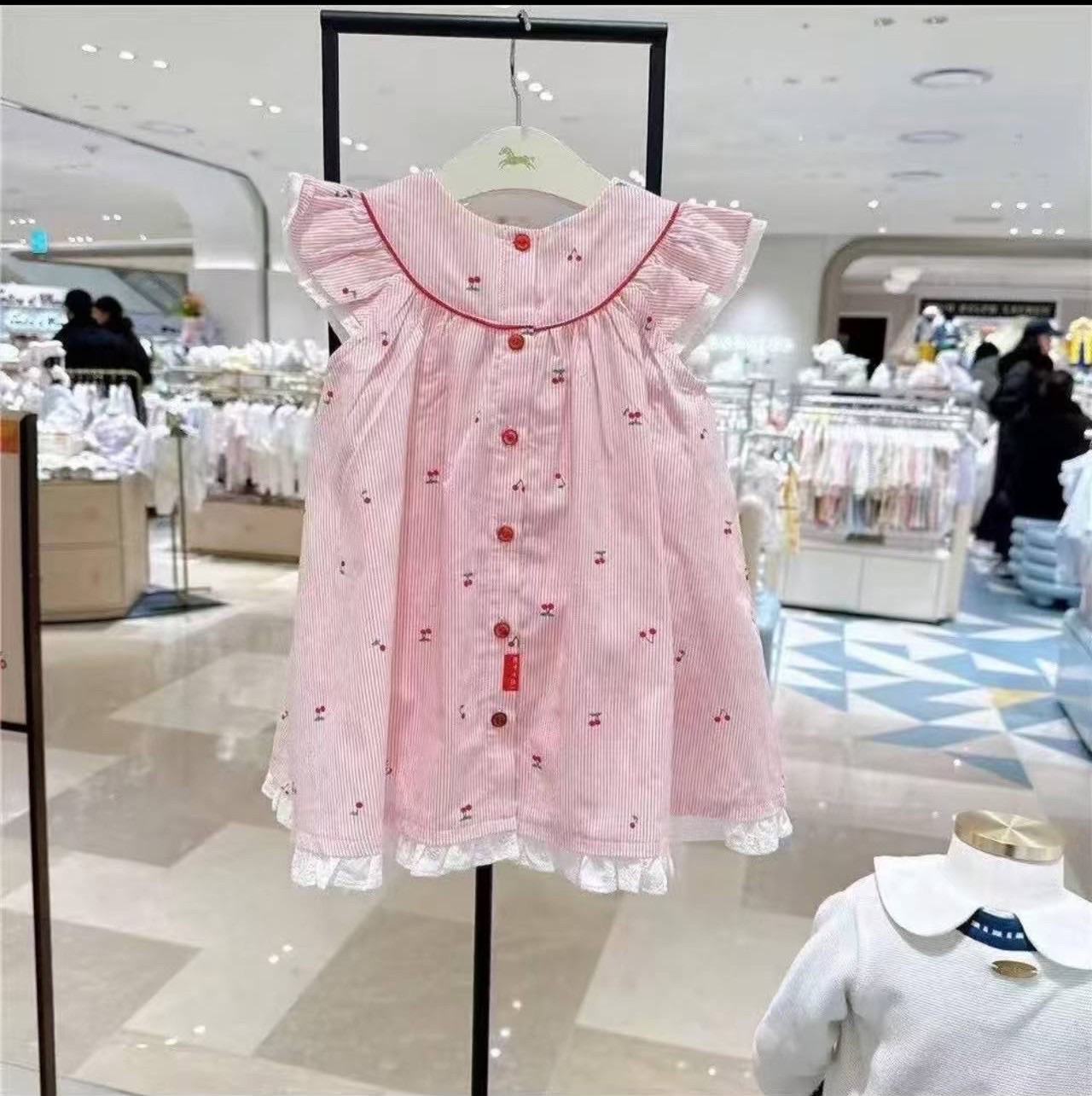 （現貨）純棉小櫻桃洋裝（有附一件小短褲）