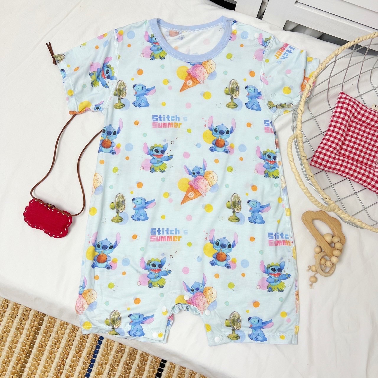 （現貨）史迪奇/維尼滿印爬服