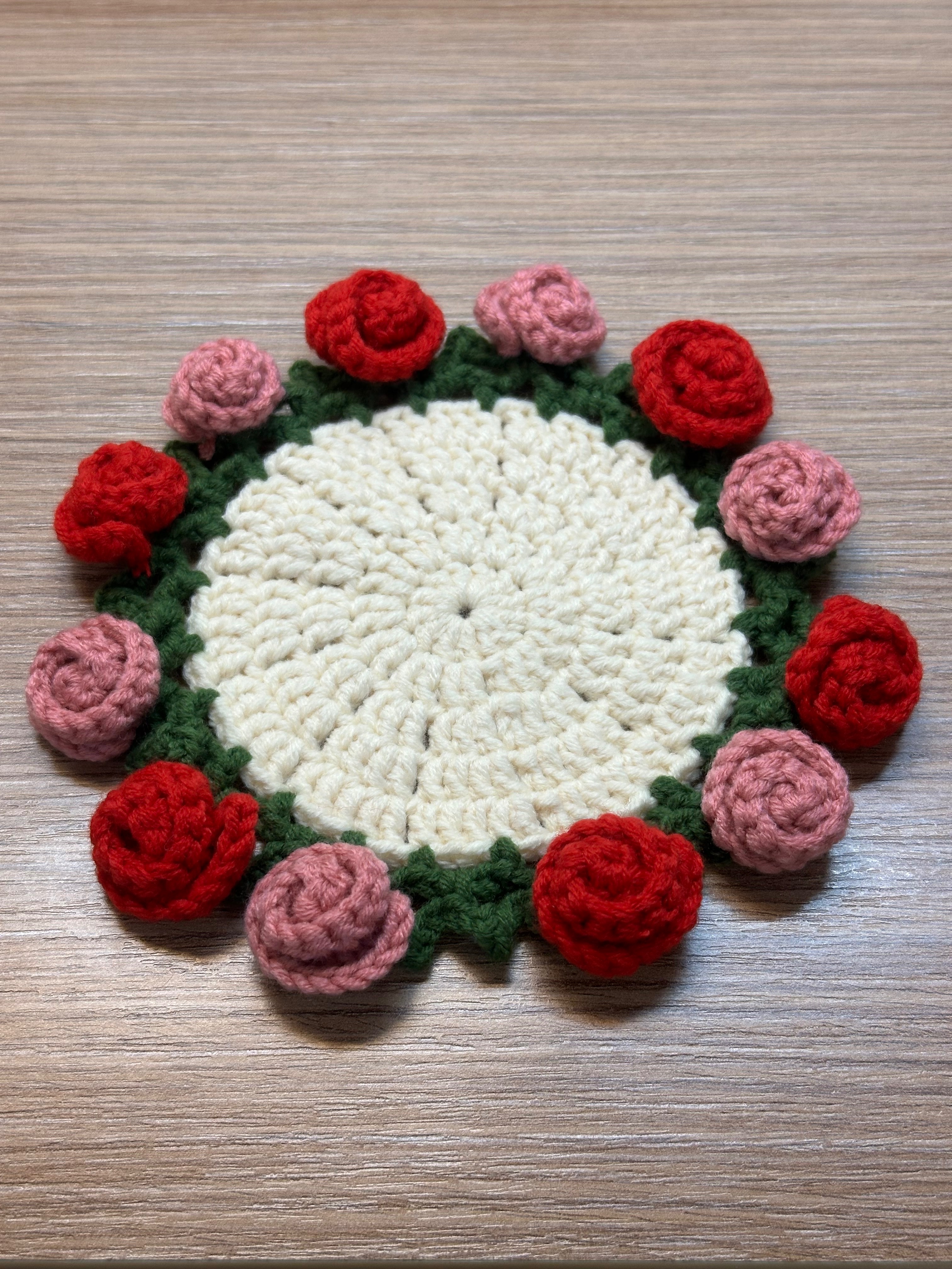 玫瑰花杯墊