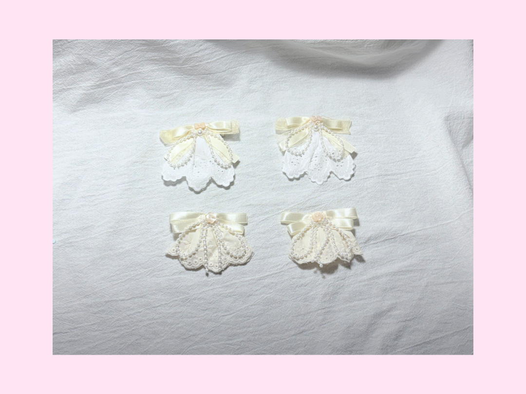 🌷蝴蝶結裙擺鴨嘴夾~