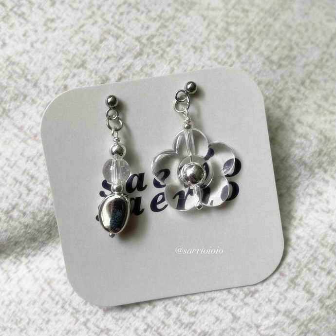 ꒰ 不對稱耳環系列 ꒱ *需要改夾的話請幫我到置頂加購！