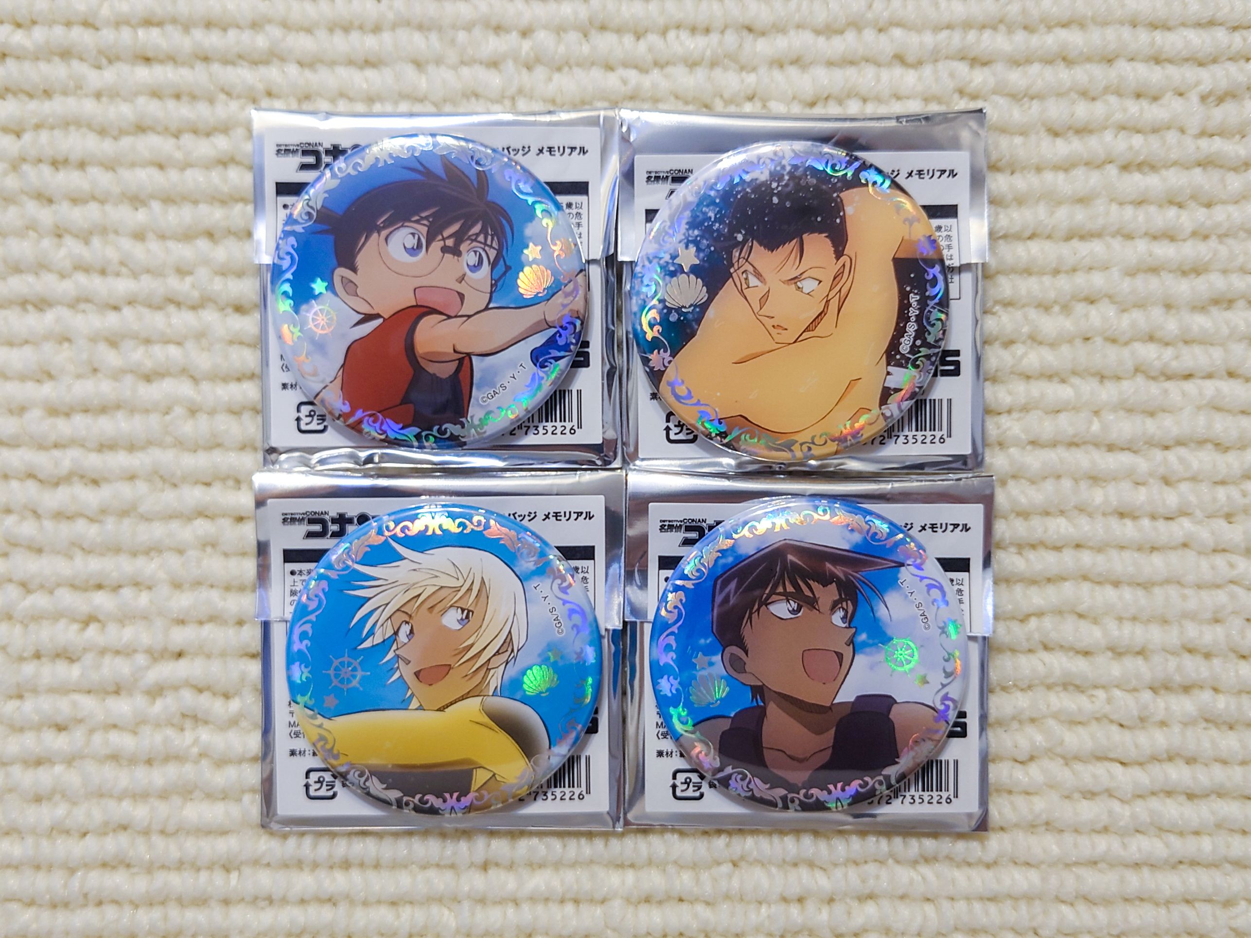 TMS 名偵探柯南 虹光燙金徽章 紀念集vol.3 運動ver.
