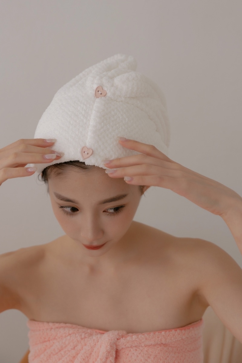 女孩必備乾髮帽 浴巾