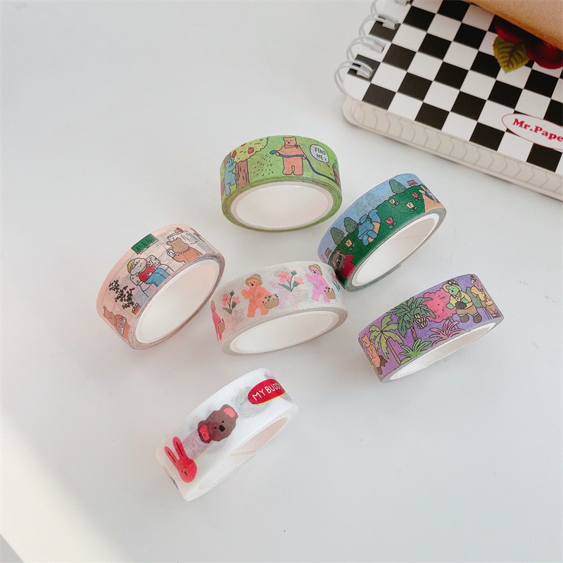 𝗺𝘂𝗺𝘂𝘀𝘁𝗼𝗿𝗲｜ins彩色可愛紙膠帶🌷◌˳𓇬