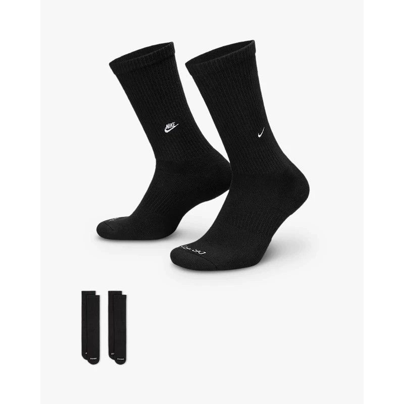 Nike Everyday Cushioned 黑色 中筒襪 logo 一組兩雙 FZ3073-011