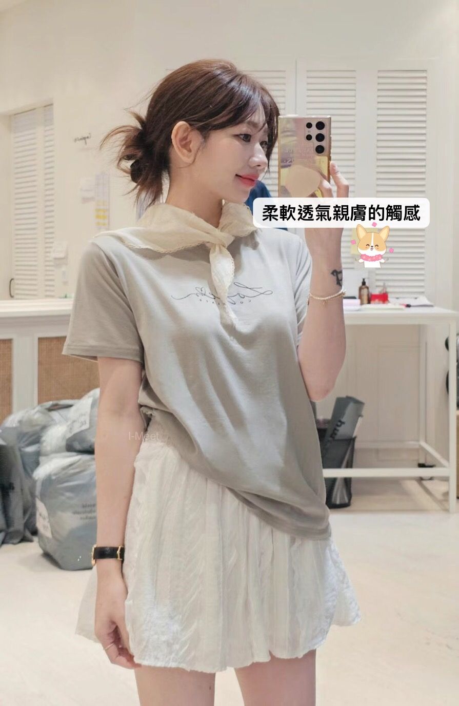 6004 韓國Love品牌印花天絲T
