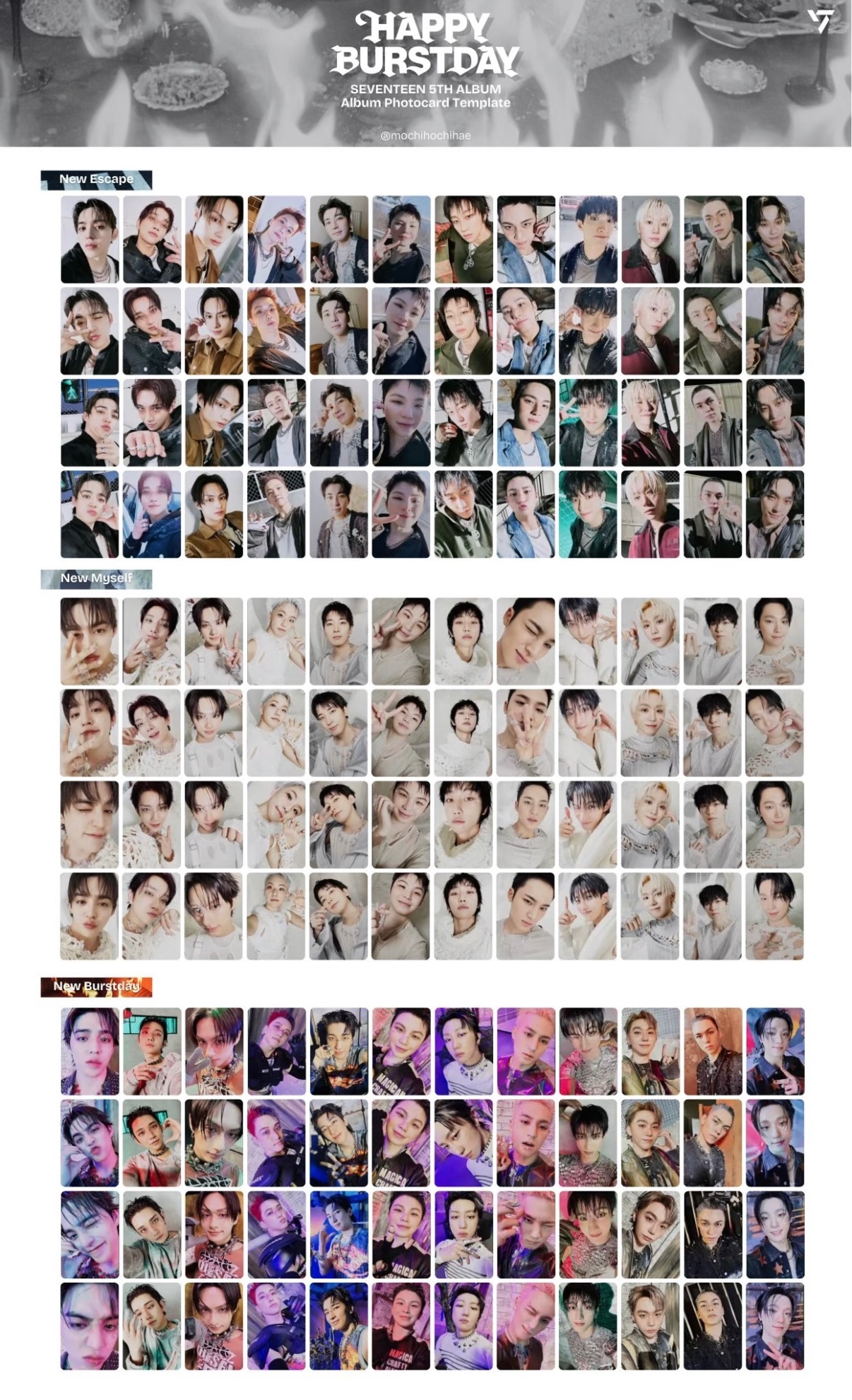 正規五 專輯隨機卡（上到下）