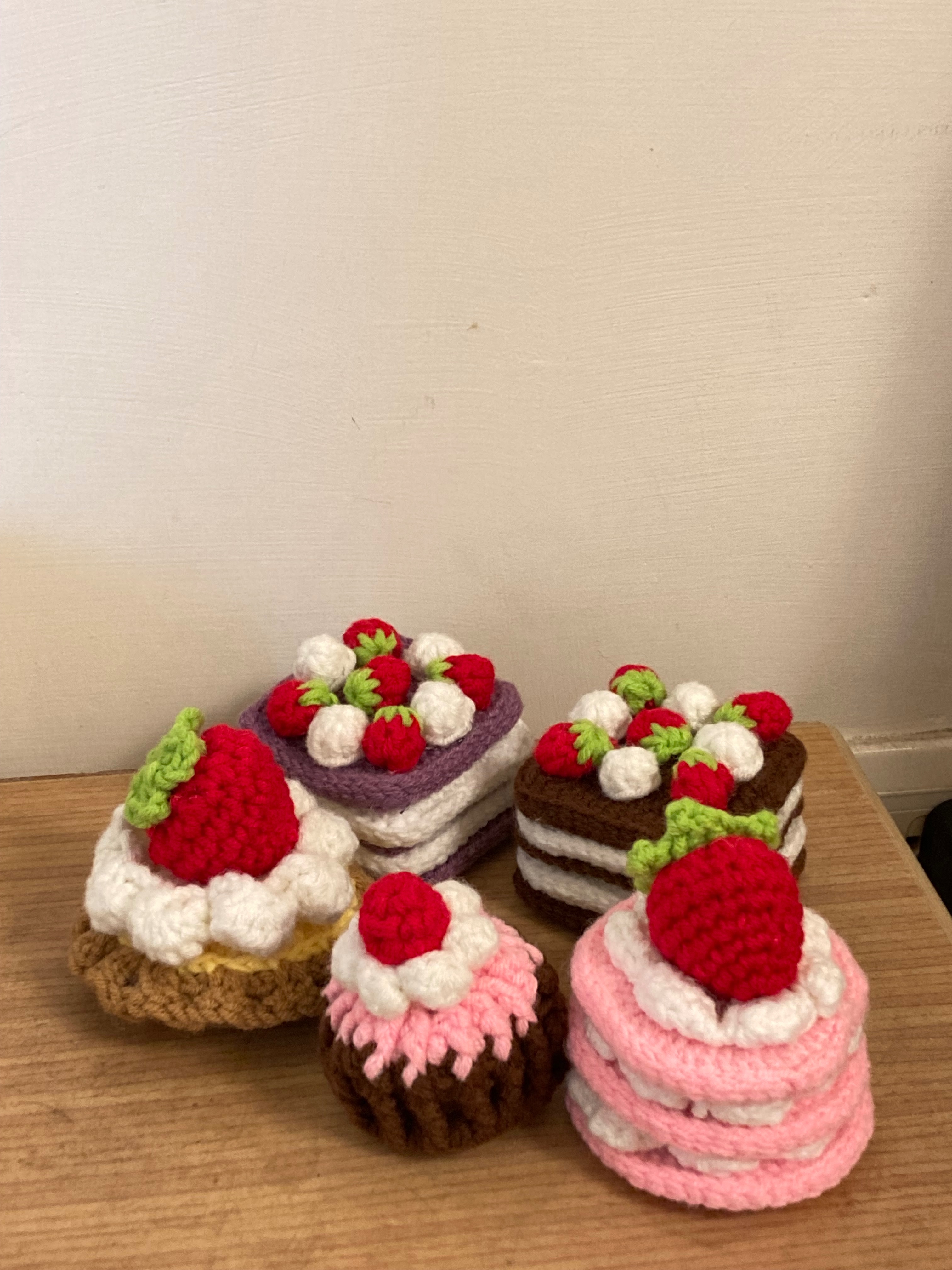 鉤針蛋糕五件套