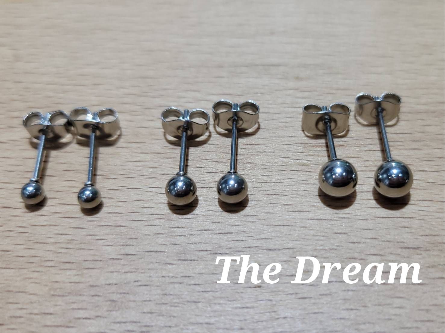 抗敏基本鋼珠特長耳釘（適用於厚耳垂、腫脹期耳垂）