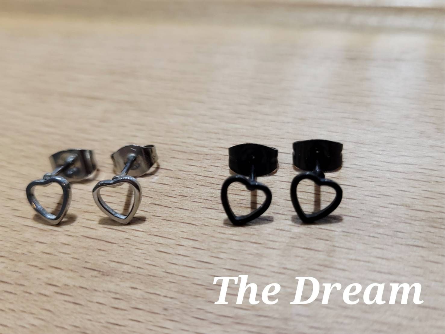 抗敏鏤空愛心耳釘