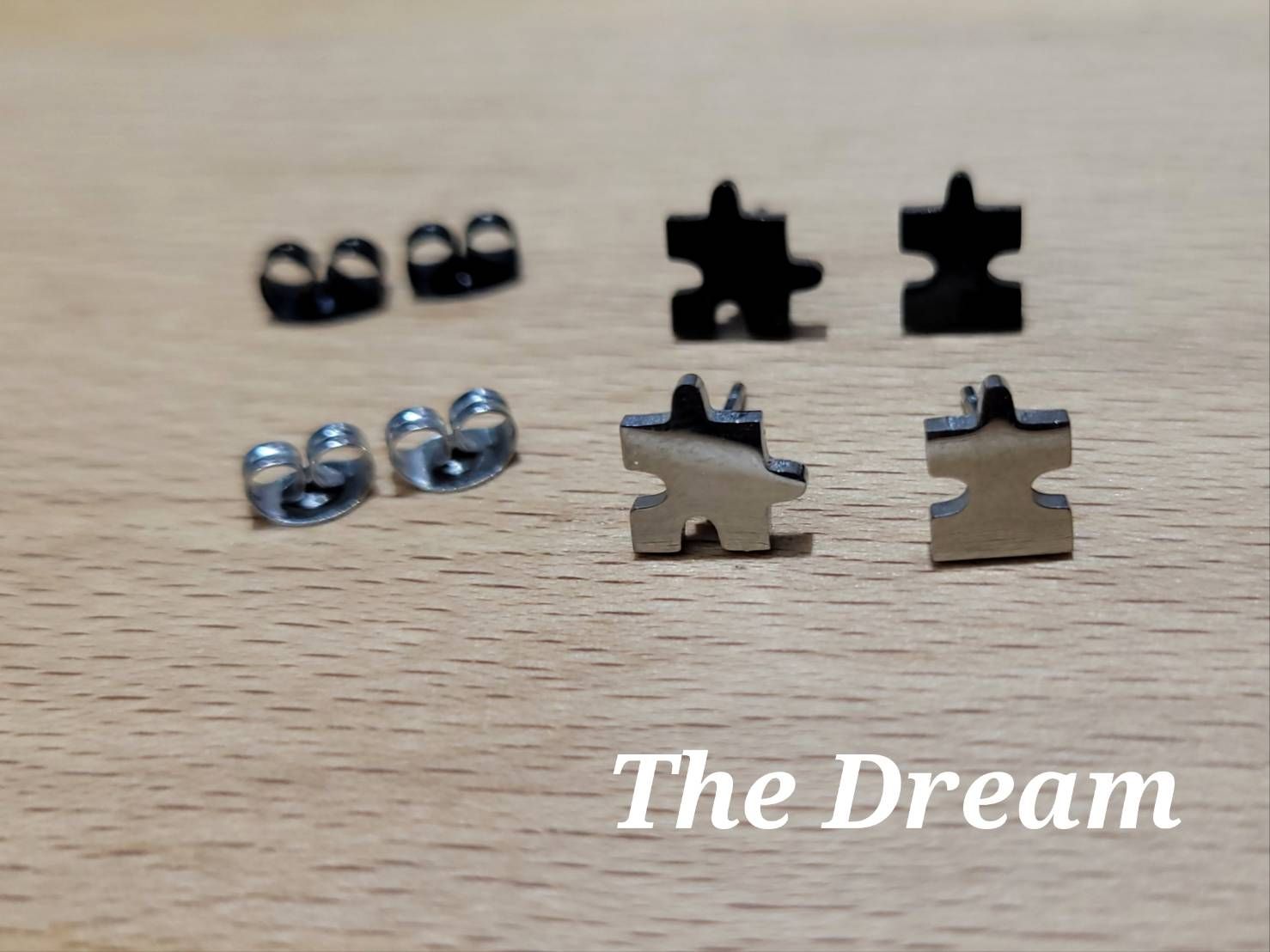 抗敏藝術拼圖耳釘