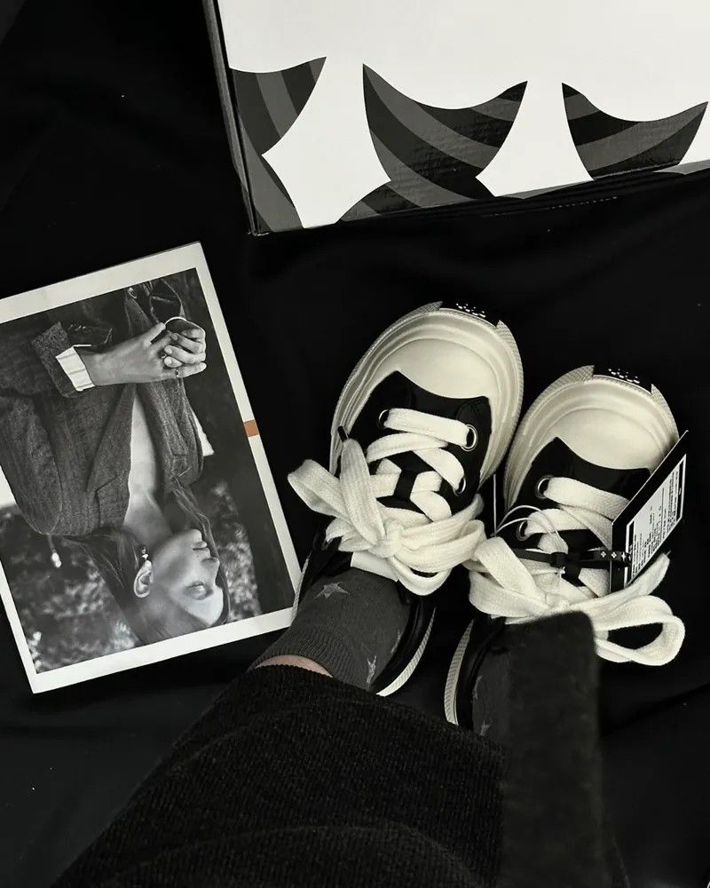 ＜預購＞Shoot Brand 皮革黑色梅花鞋 厚底6CM