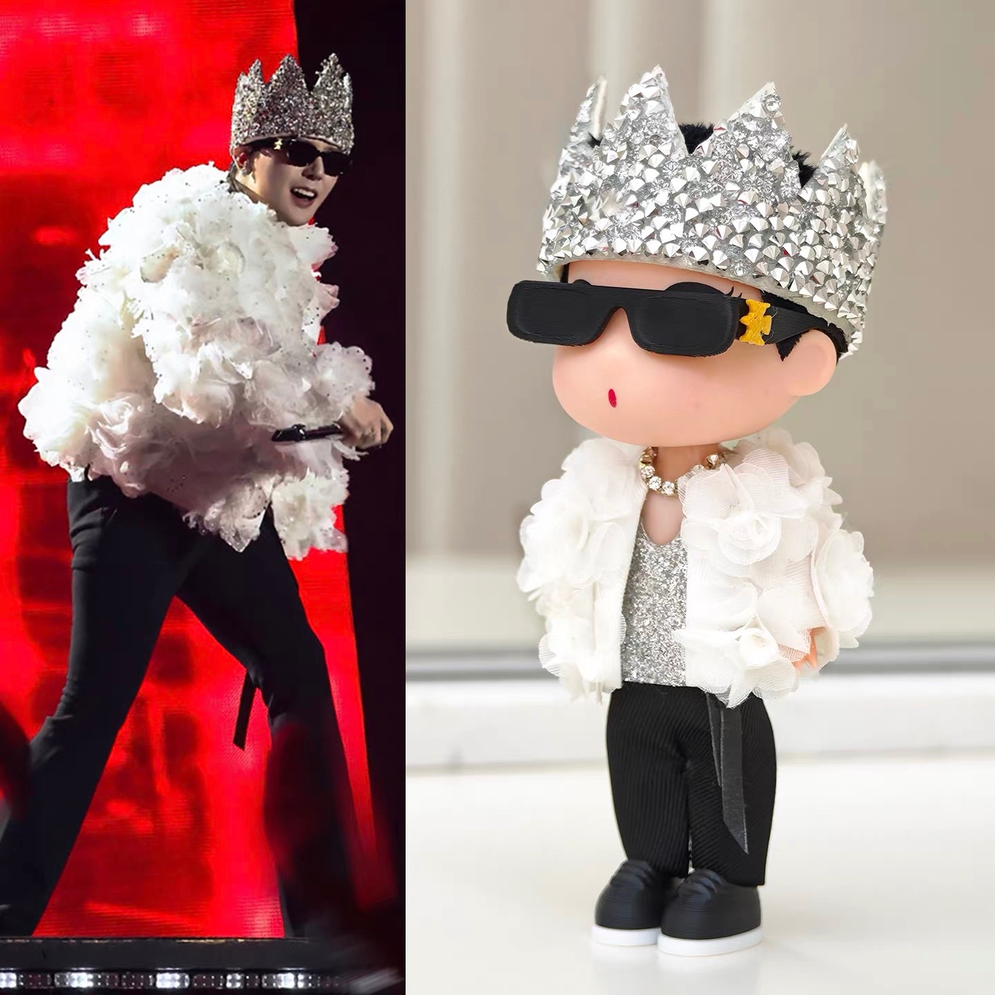 預購 VIP自製 GD白玫瑰純公仔 首爾終場演唱 珍珠鏈鑰匙圈 權志龍 非官方