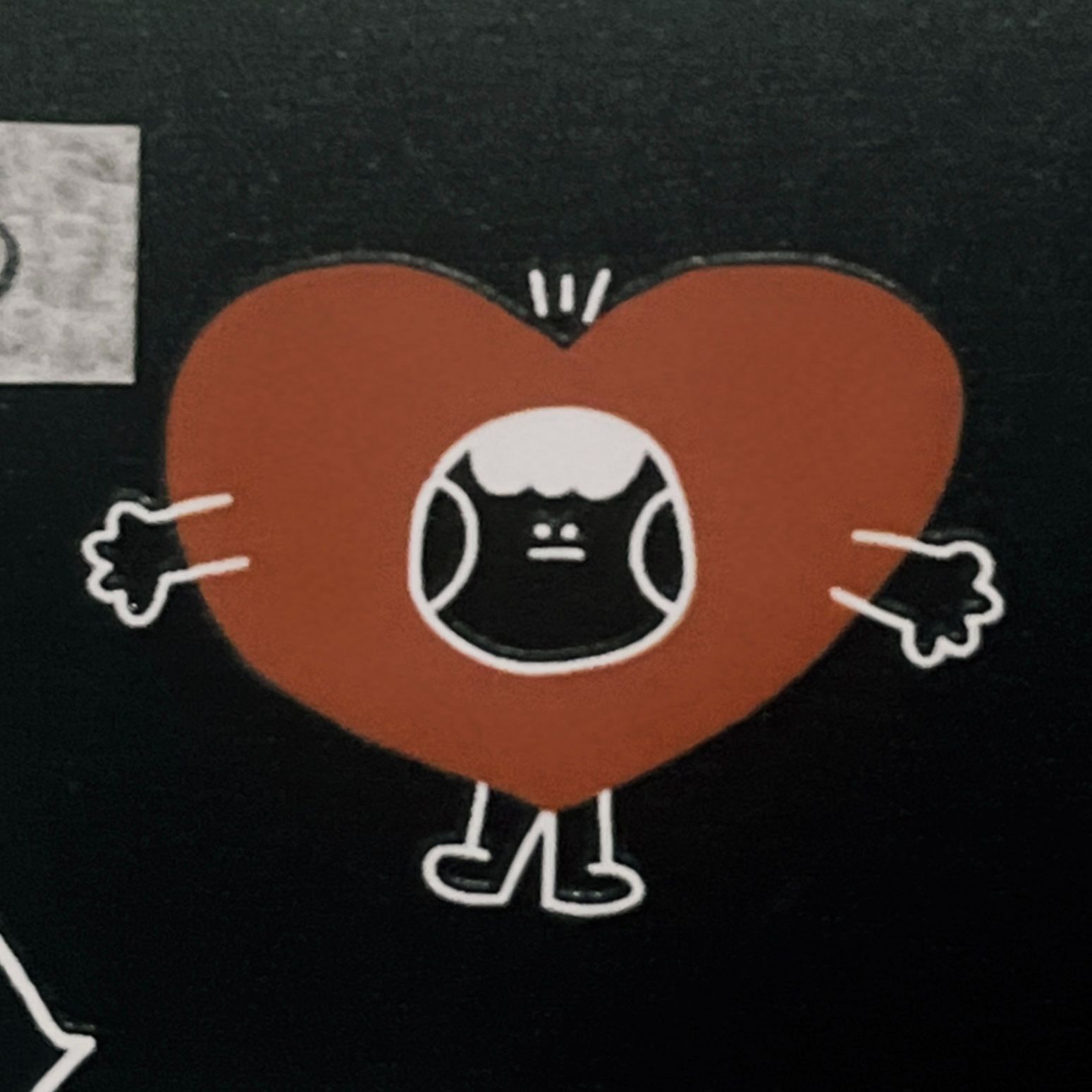 簡單人白色手繪貼紙 [單張]