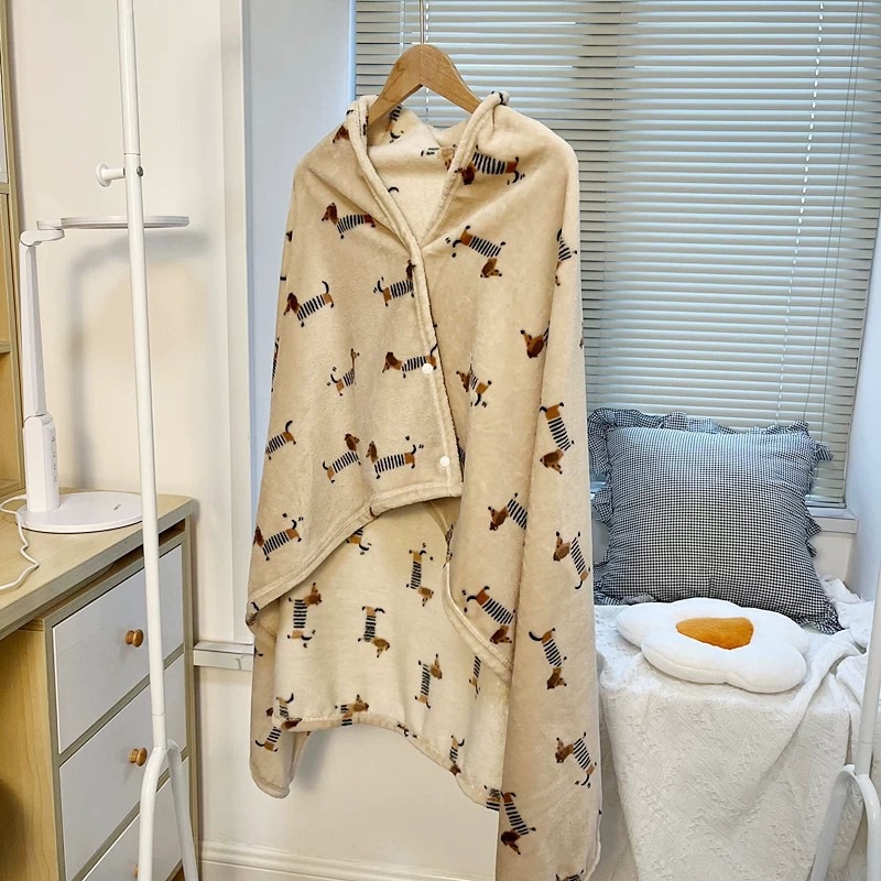 預購 臘腸狗帶扣披肩/斗篷