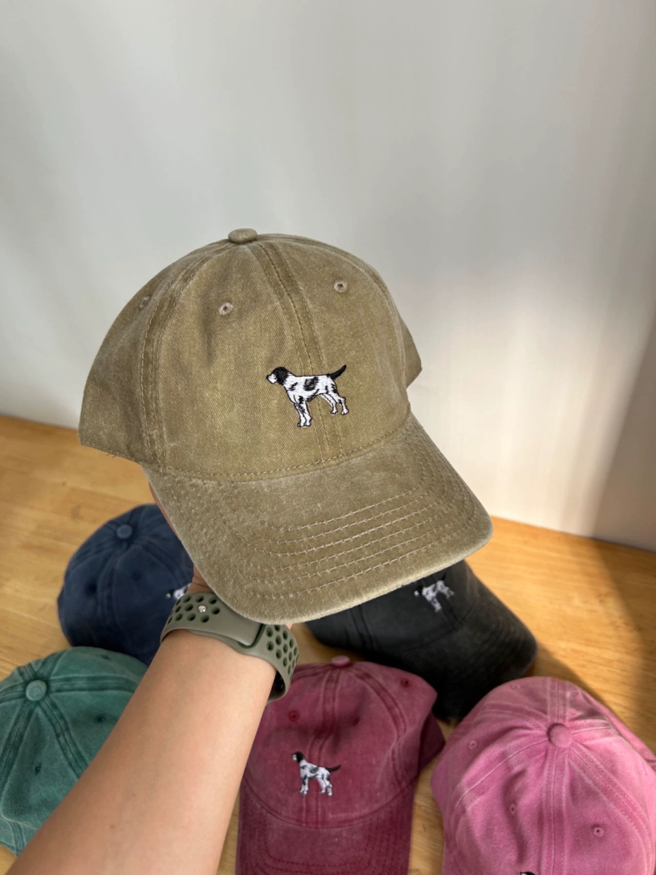 預購 邊牧刺繡復古鴨舌帽