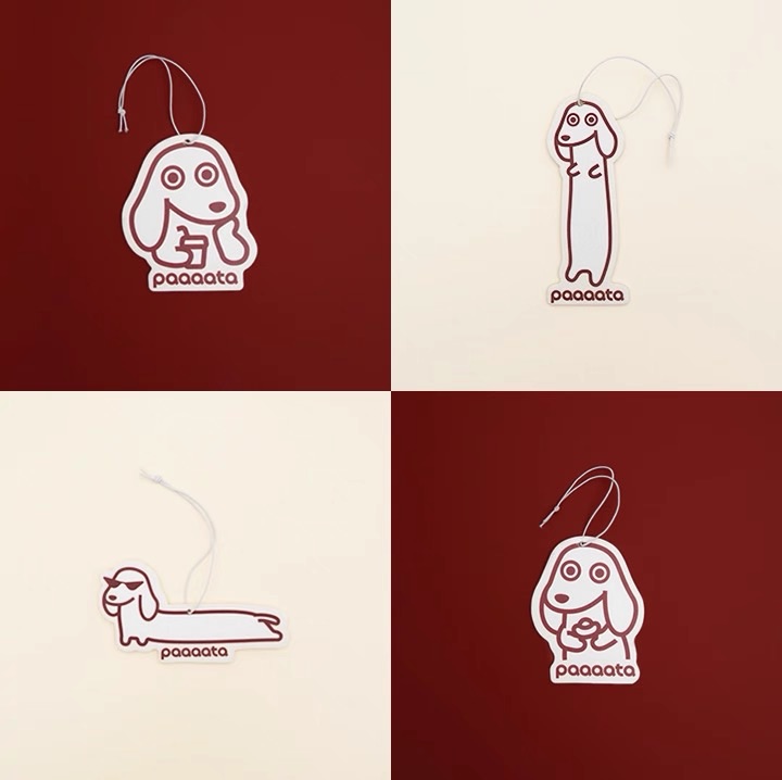 臘腸狗造型香氛片（四入裝）