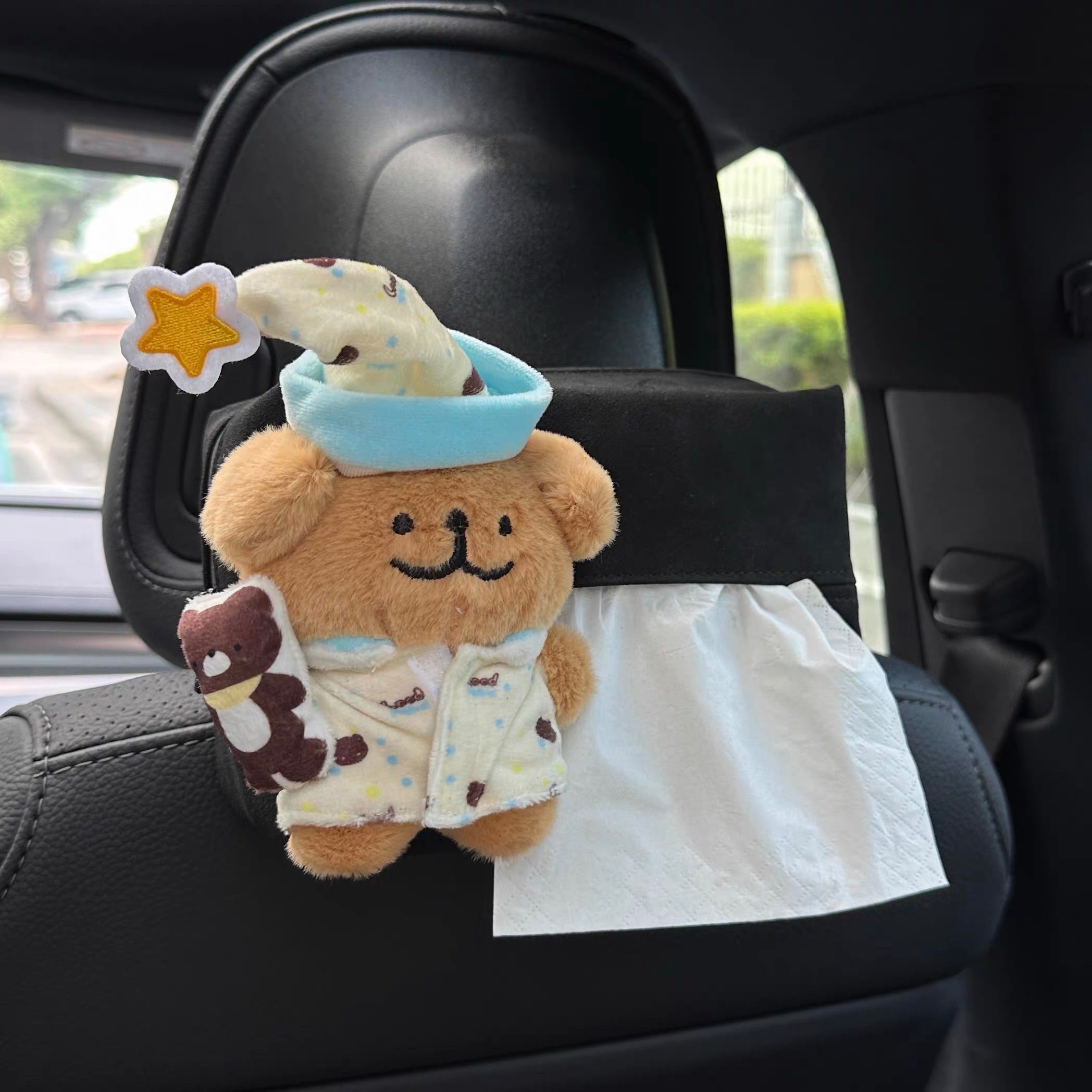 睡衣小狗車用衛生紙盒