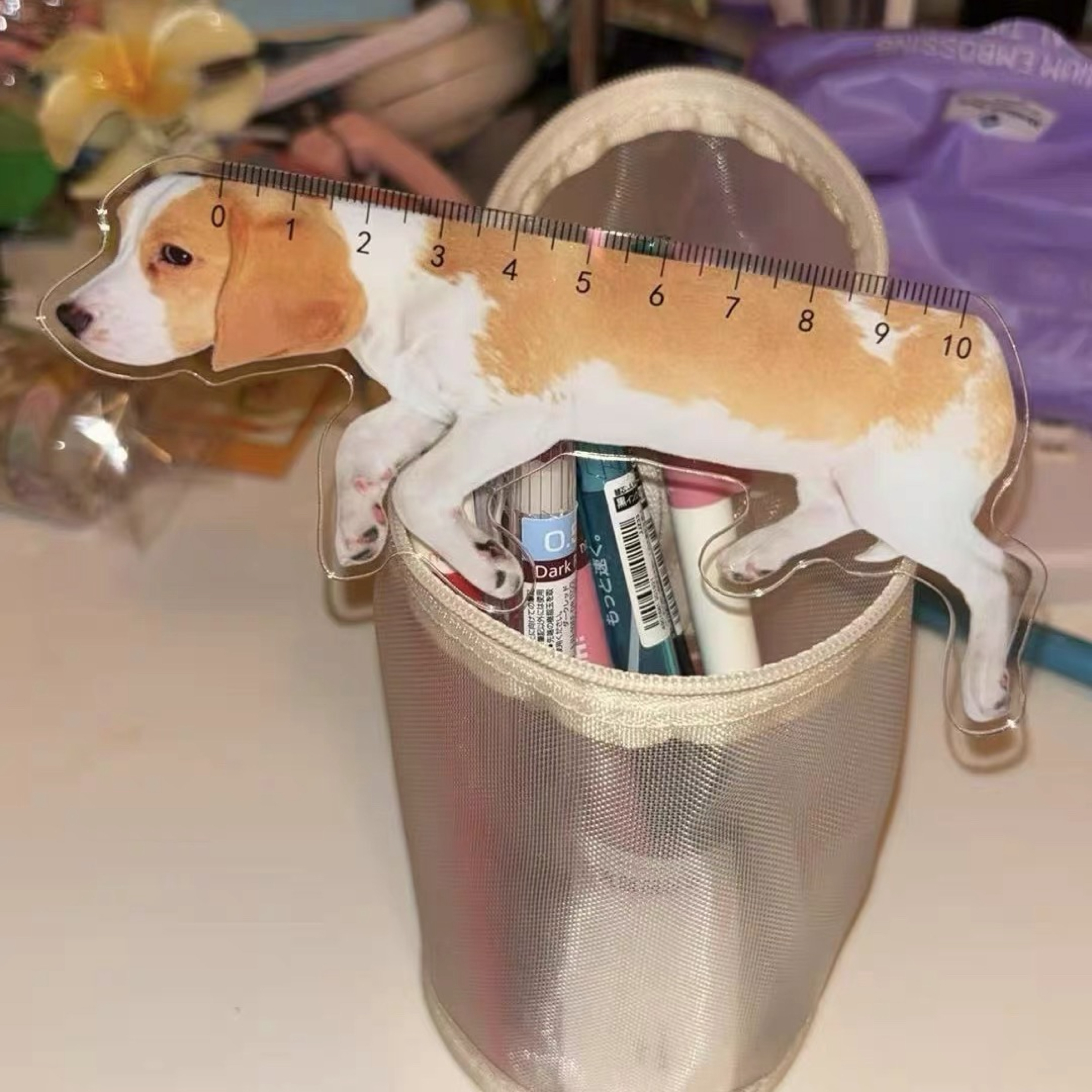 米格魯大耳狗造型直尺