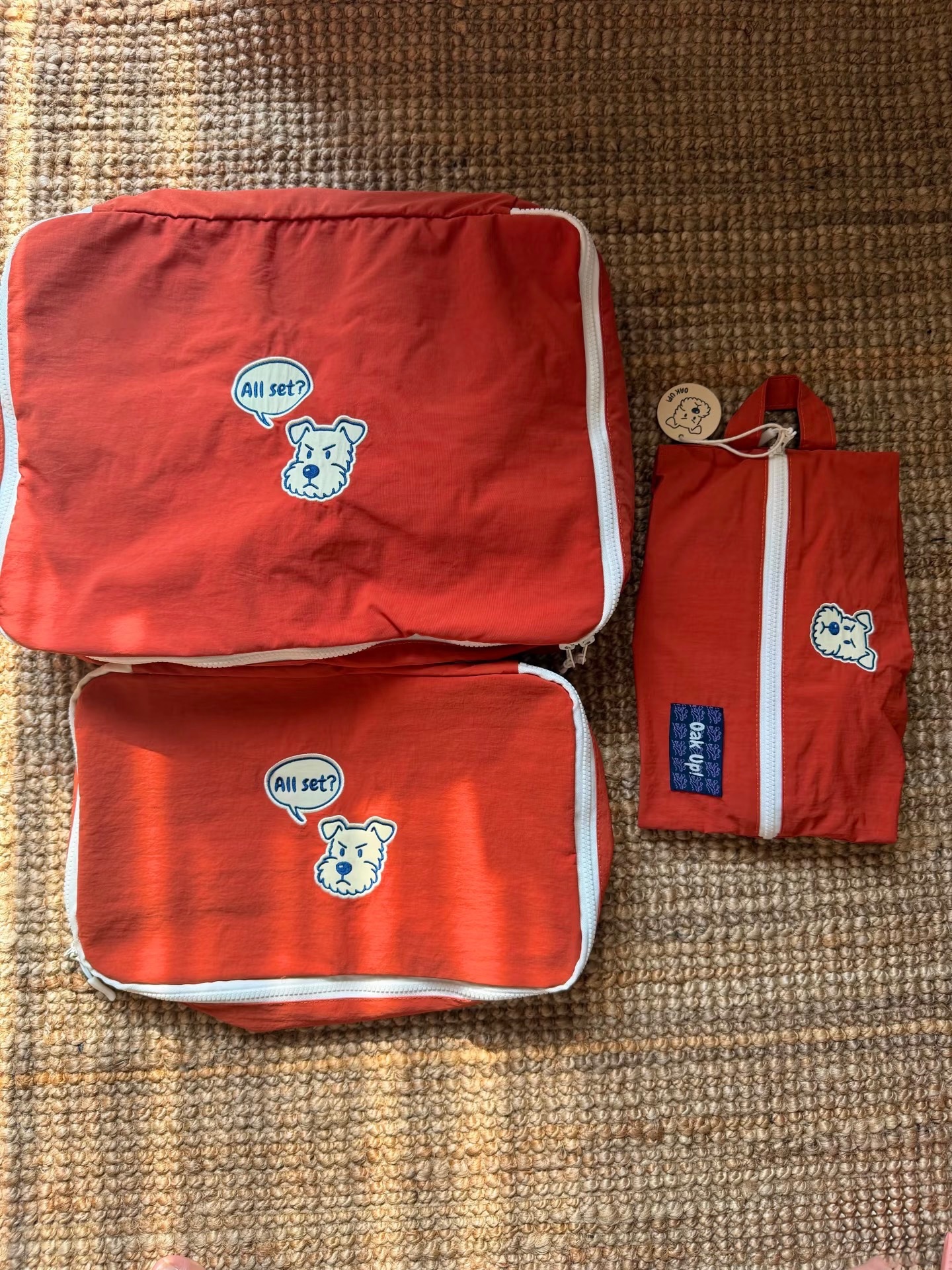 雪納瑞旅行三件套組收納袋