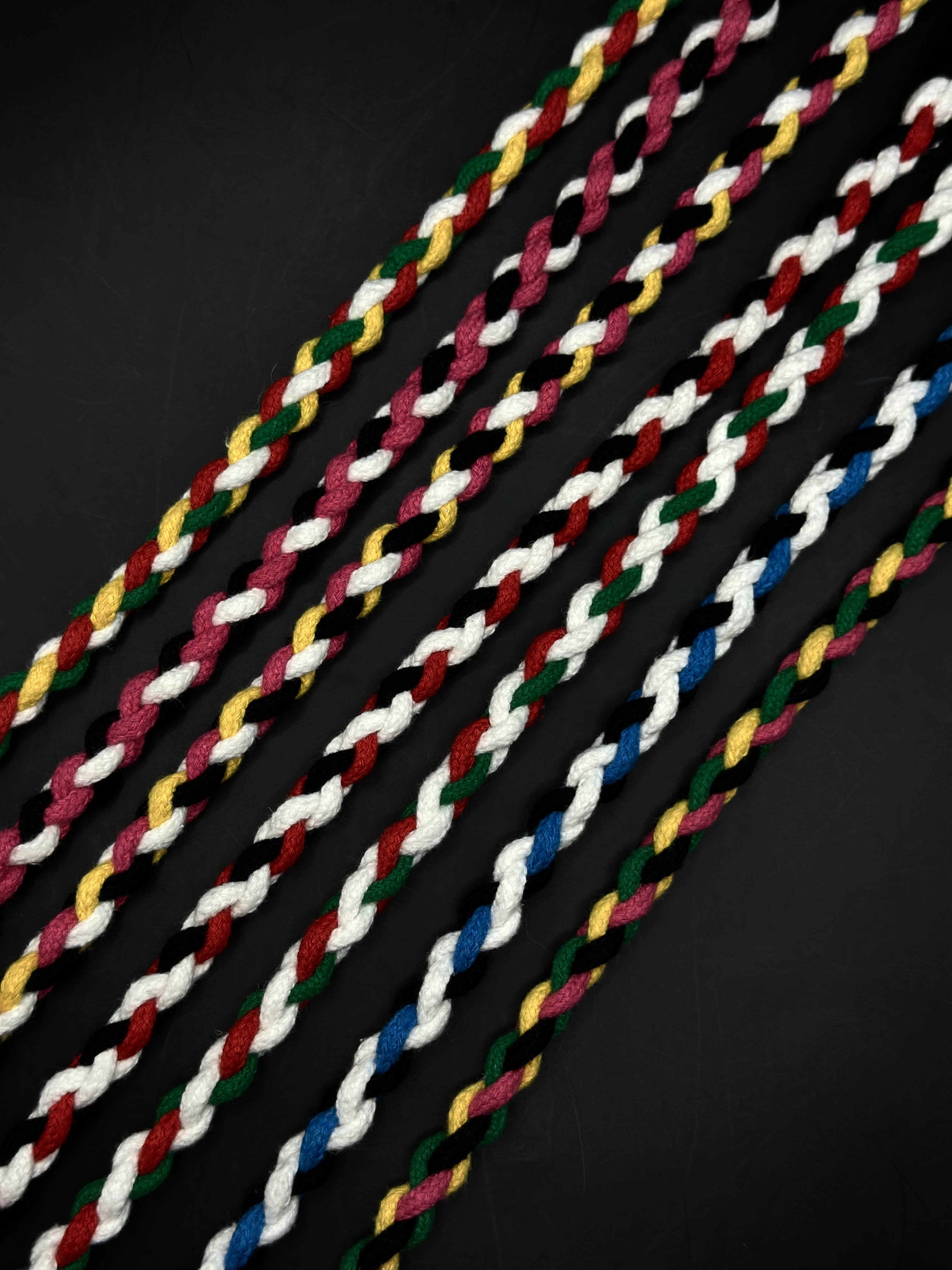 原式色彩四股編繩掛繩