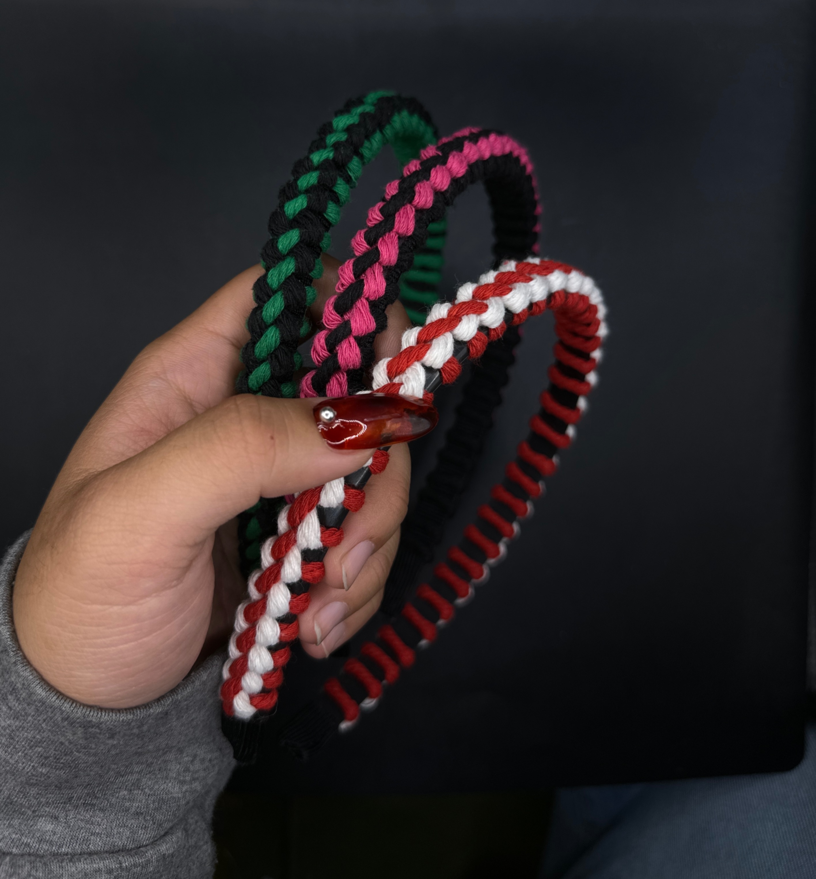 ❤️‍🔥奶油花雙色手工髮箍