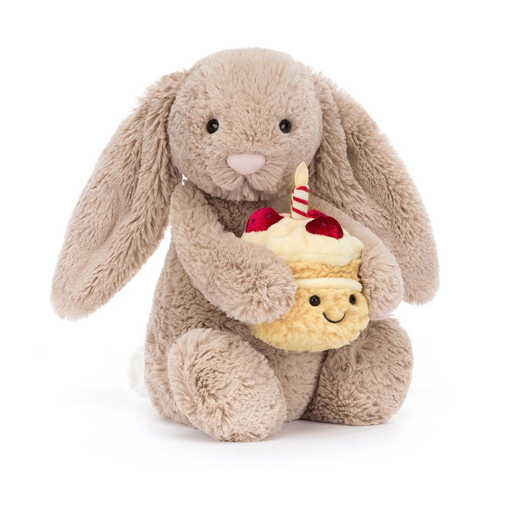 加拿大代購Jellycat蛋糕兔（Bashful Beige Bunny ’Birthday’）