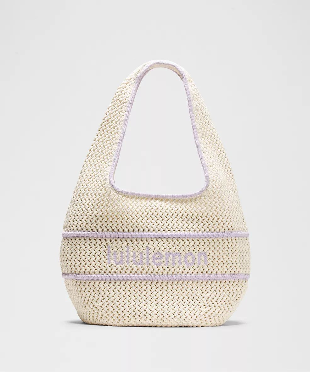 加拿大代購Lululemon編織包（薰衣草色字）（Cotton Crochet Shoulder Bag 7L）
