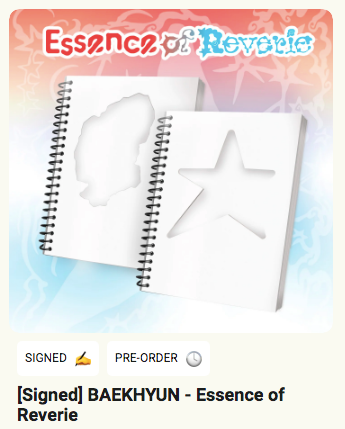 EXO 伯賢 美國 HELLO82 官方 Essence of Reverie 親筆簽名 專輯