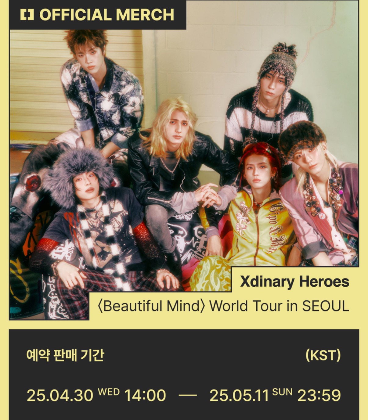 Xdinary Heroes首爾場官方周邊線上團/分成員
