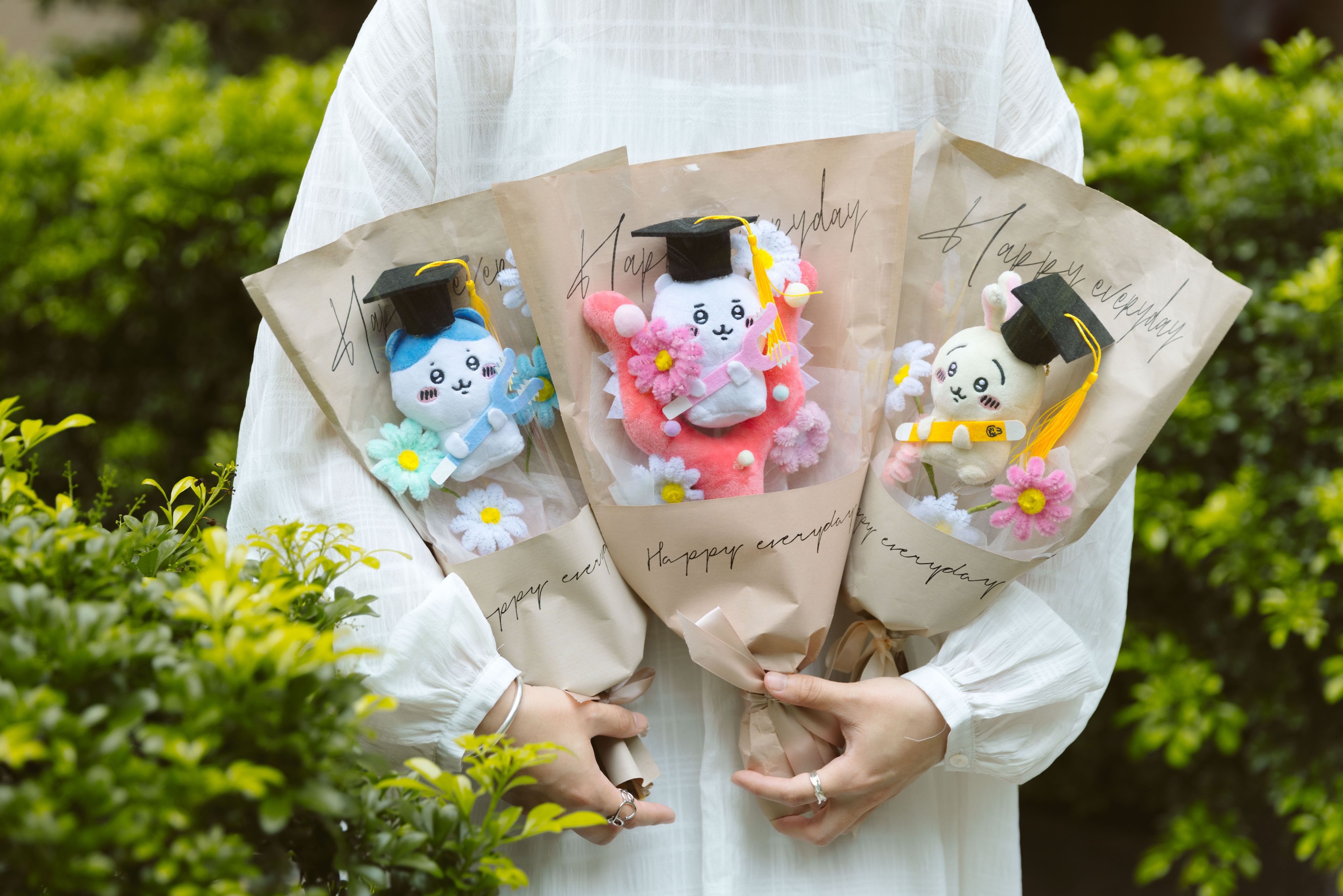 可愛小動物手工毛根花束🌼（❌無畢業帽）