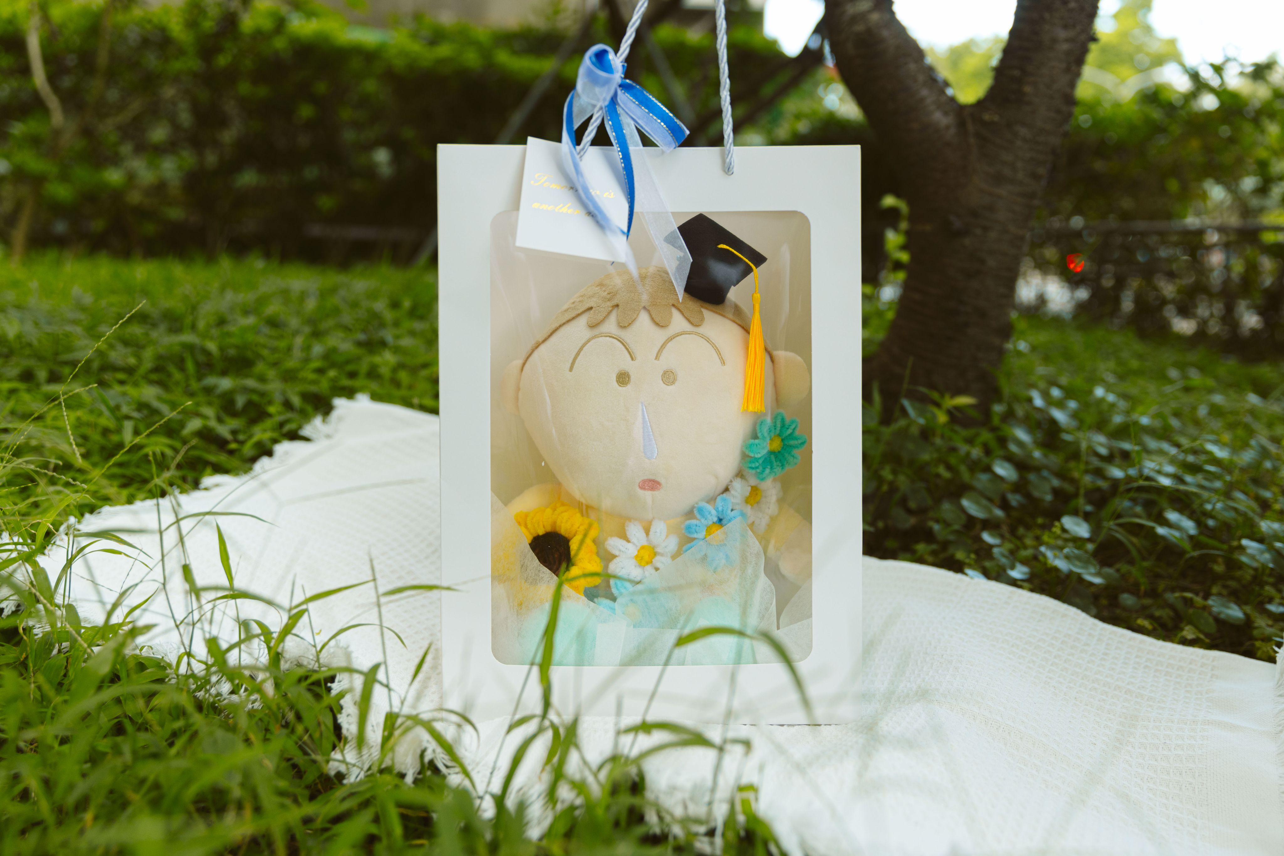 客製化向日葵班 手工毛根花娃娃禮盒 🌻💧❌無畢業帽