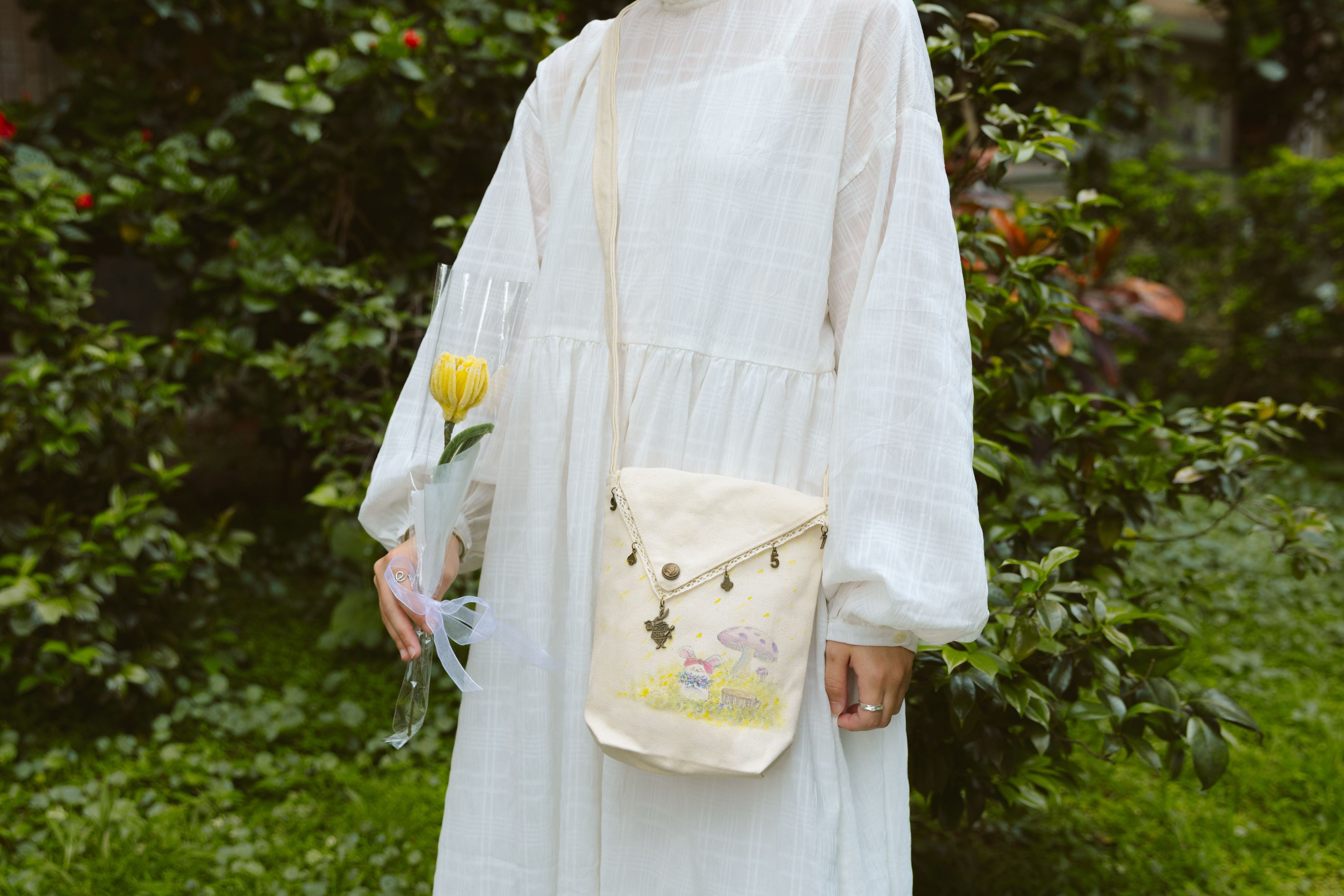 限量 🌸 光落之森・手工繪製帆布包系列（大包款）