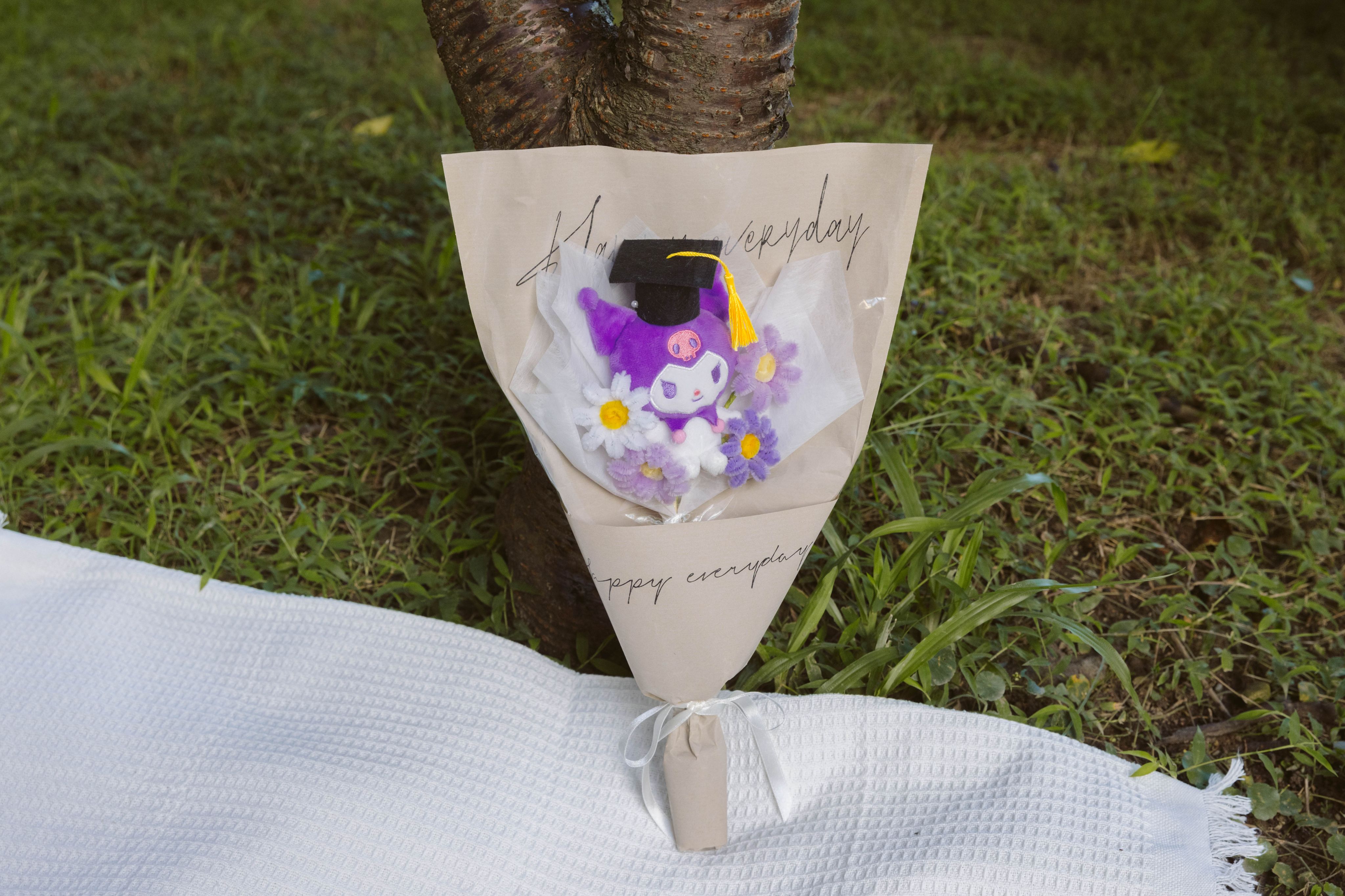 客製化叛逆少女的暗黑花園🌙 手工毛根花束（❌無畢業帽）