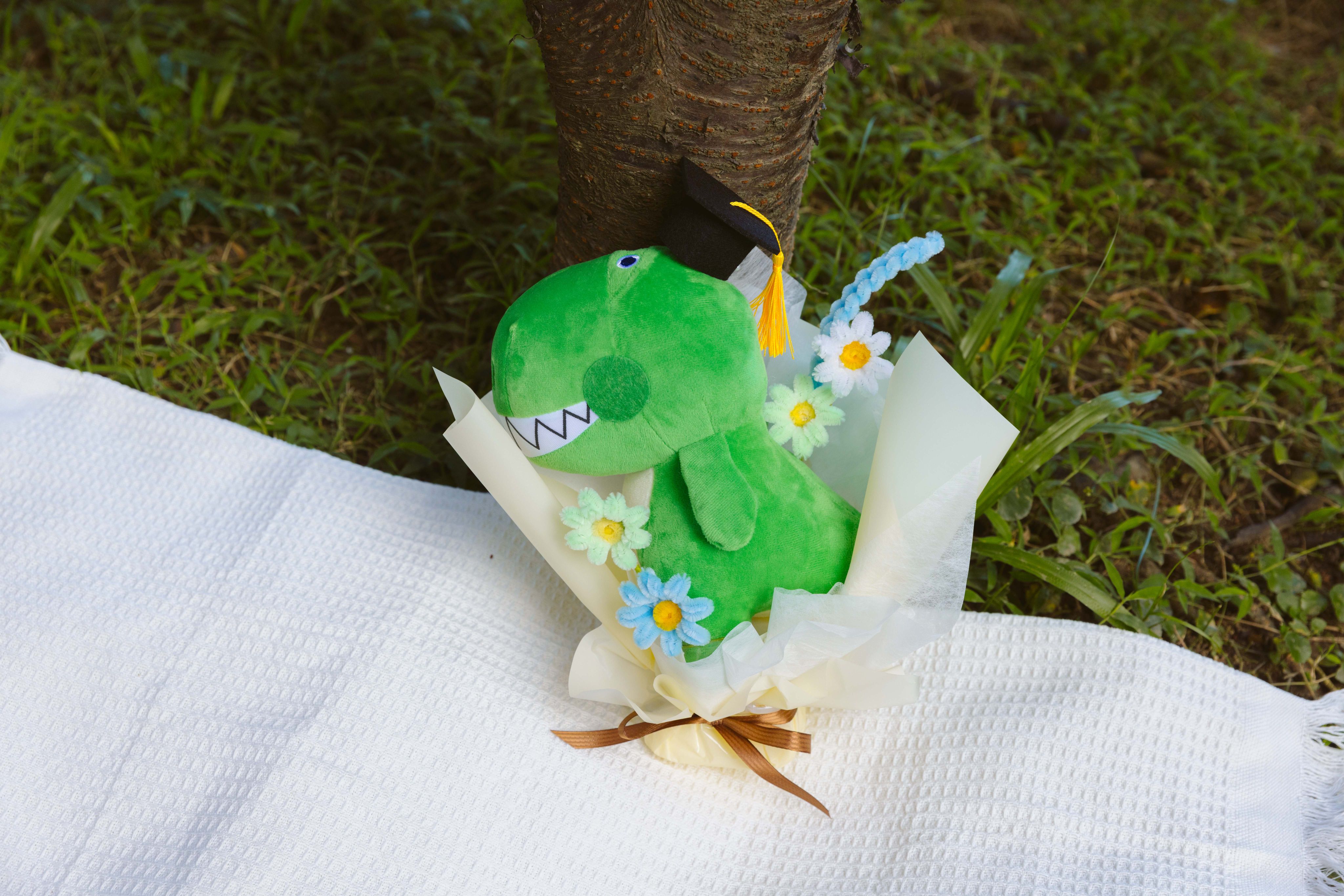 客製化地表最溫柔的恐龍🦖 手工毛根花束🛍️附提袋（❌無畢業帽）