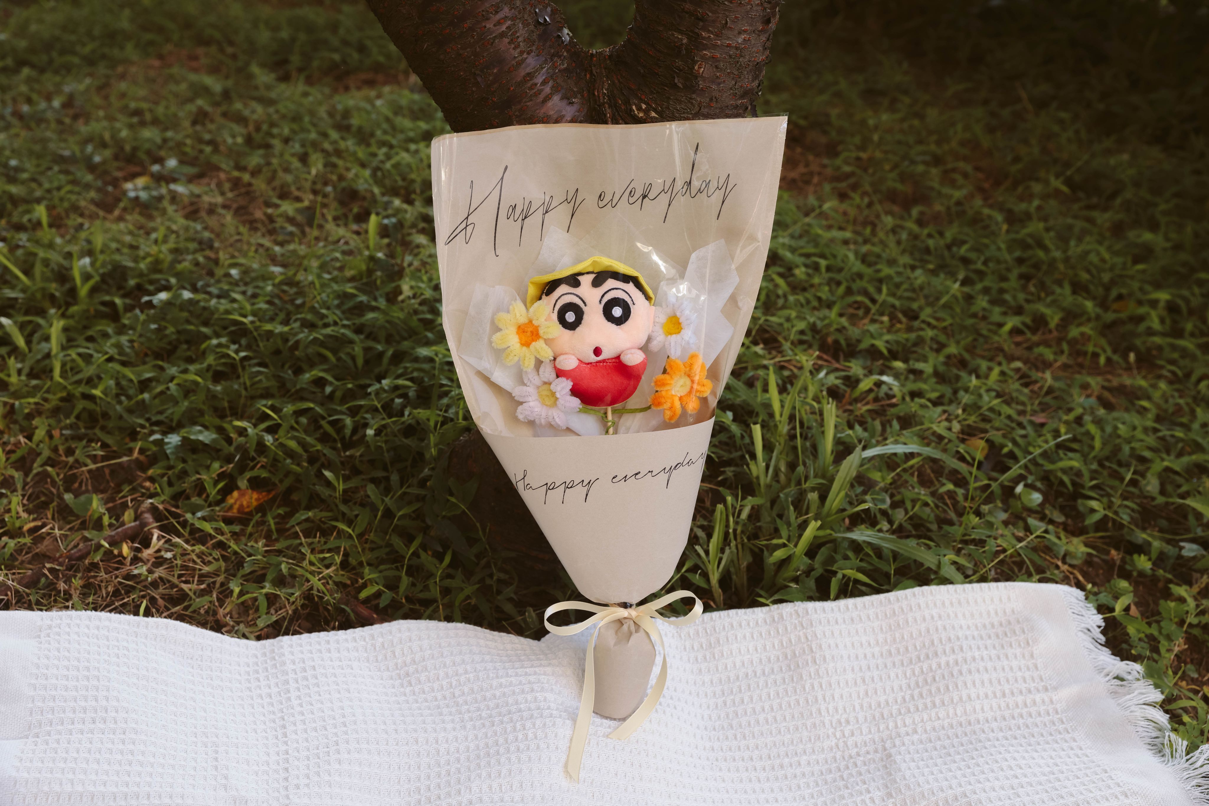 客製化向日葵班的夥伴 手工毛根花束