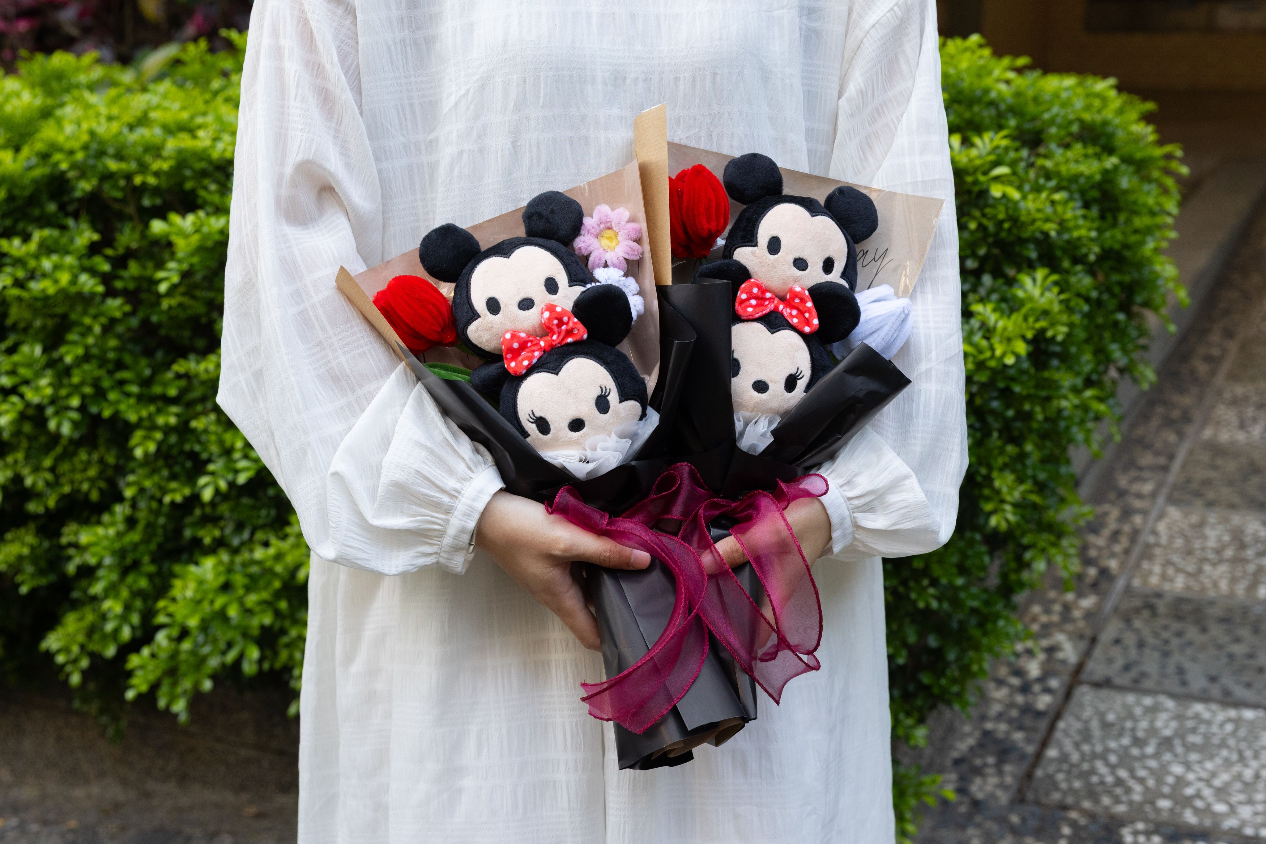 客製化情人節Q萌大頭 手工毛根花束