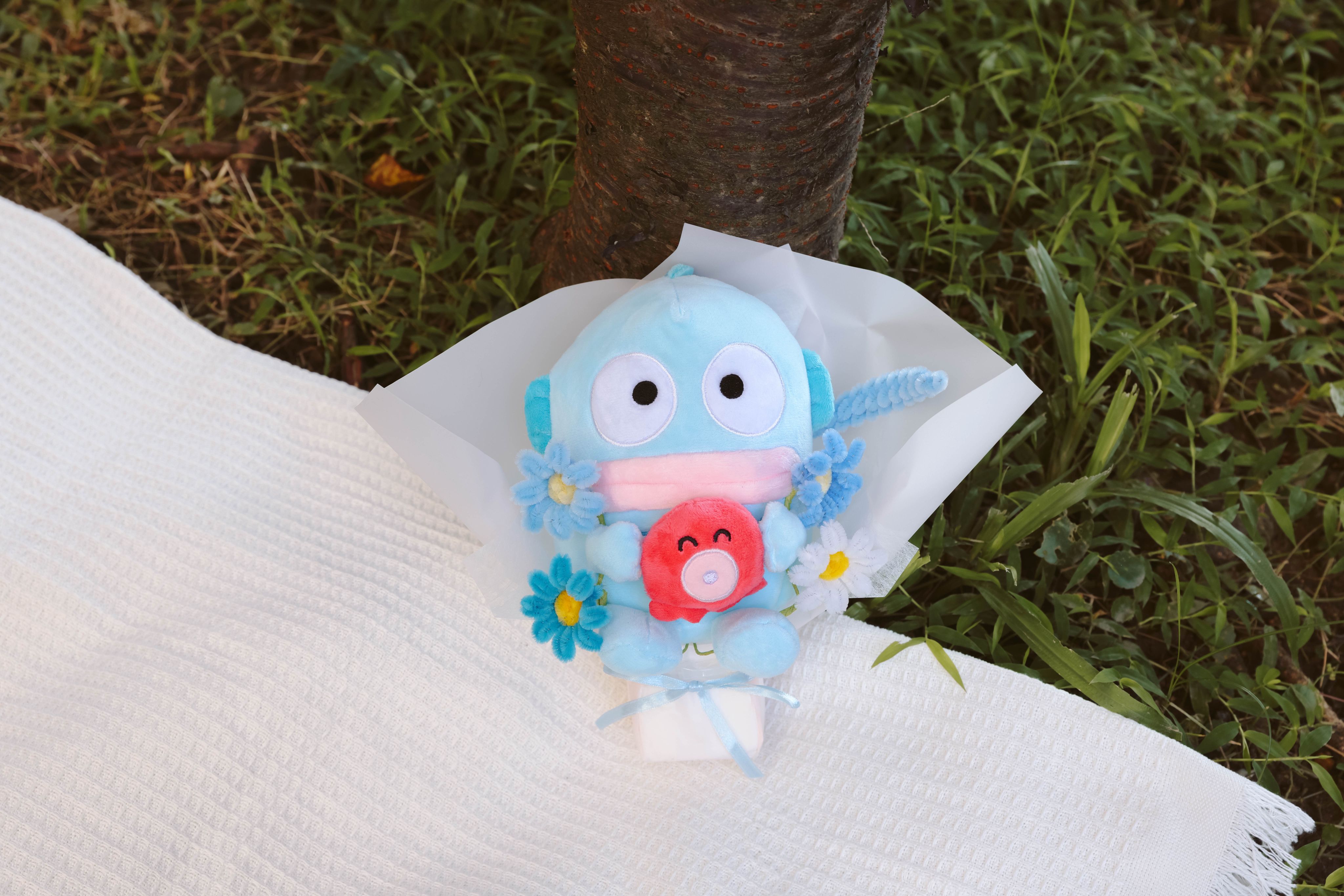 客製化醜魚也有春天 手工毛根花束🛍️附提袋