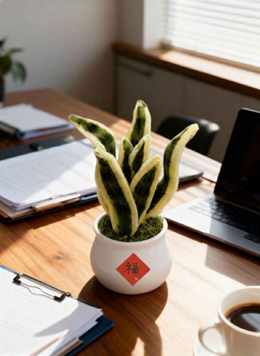 過年招財福音 手作毛根虎尾蘭小盆栽（送手寫小春聯） 日常辦公室懶人小物🌿