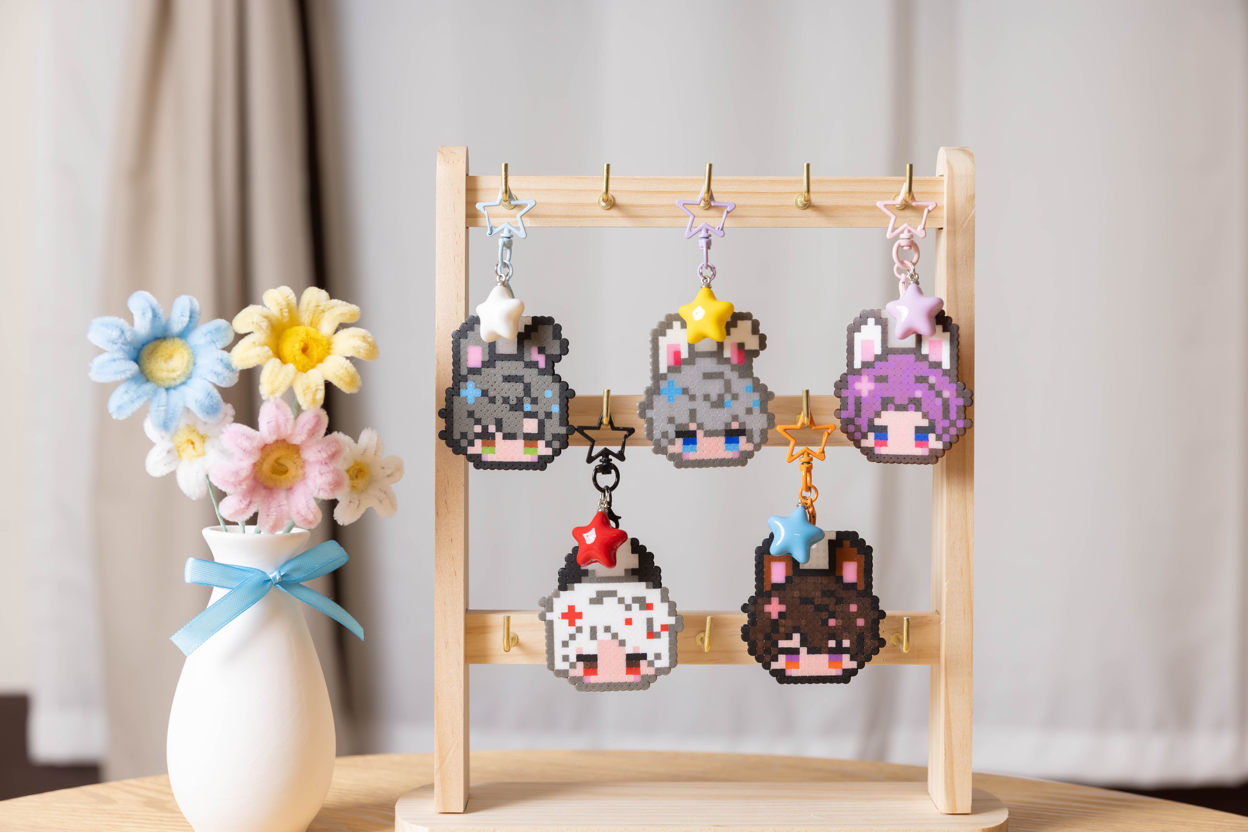 《戀與深空》概念手作拼豆動物耳吊飾