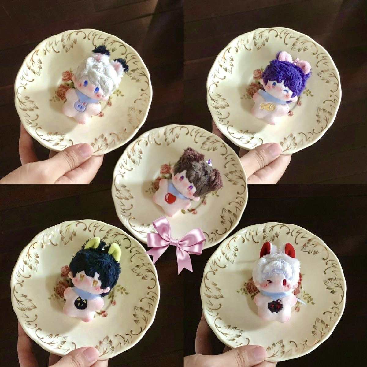 迷你5cm小娃含小圍巾 / 5cm小斗篷