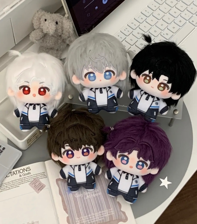 10cm校服學長 印花體娃娃+不織布耳機