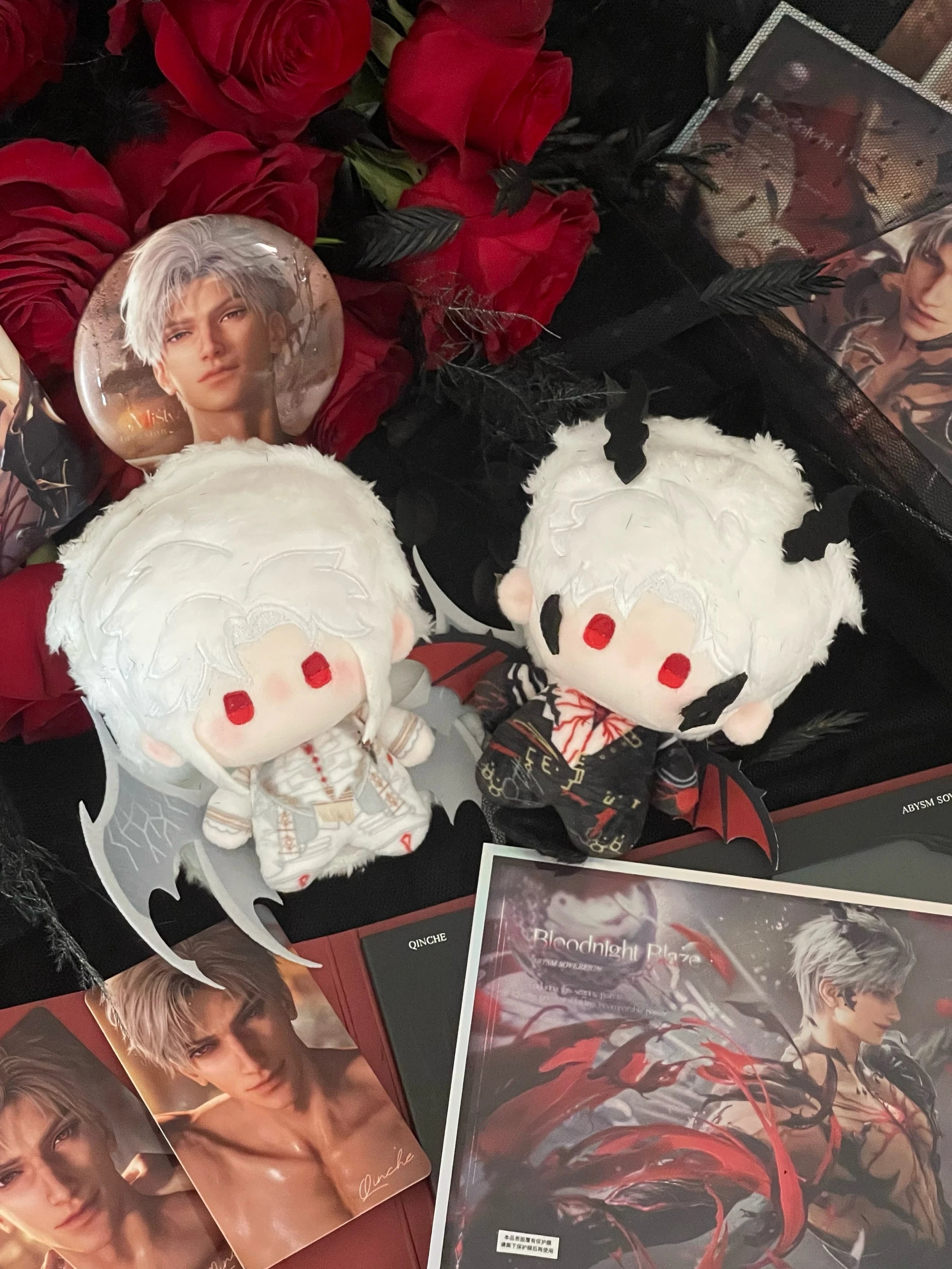 銀翼惡魔徹/龍徹 10cm印花努努體+磁吸翅膀